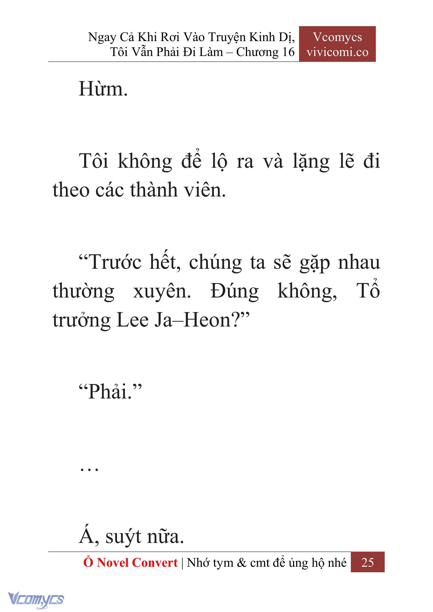 [Novel] Ngay Cả Khi Rơi Vào Truyện Kinh Dị, Tôi Vẫn Phải Đi Làm Chap 16 - Trang 2