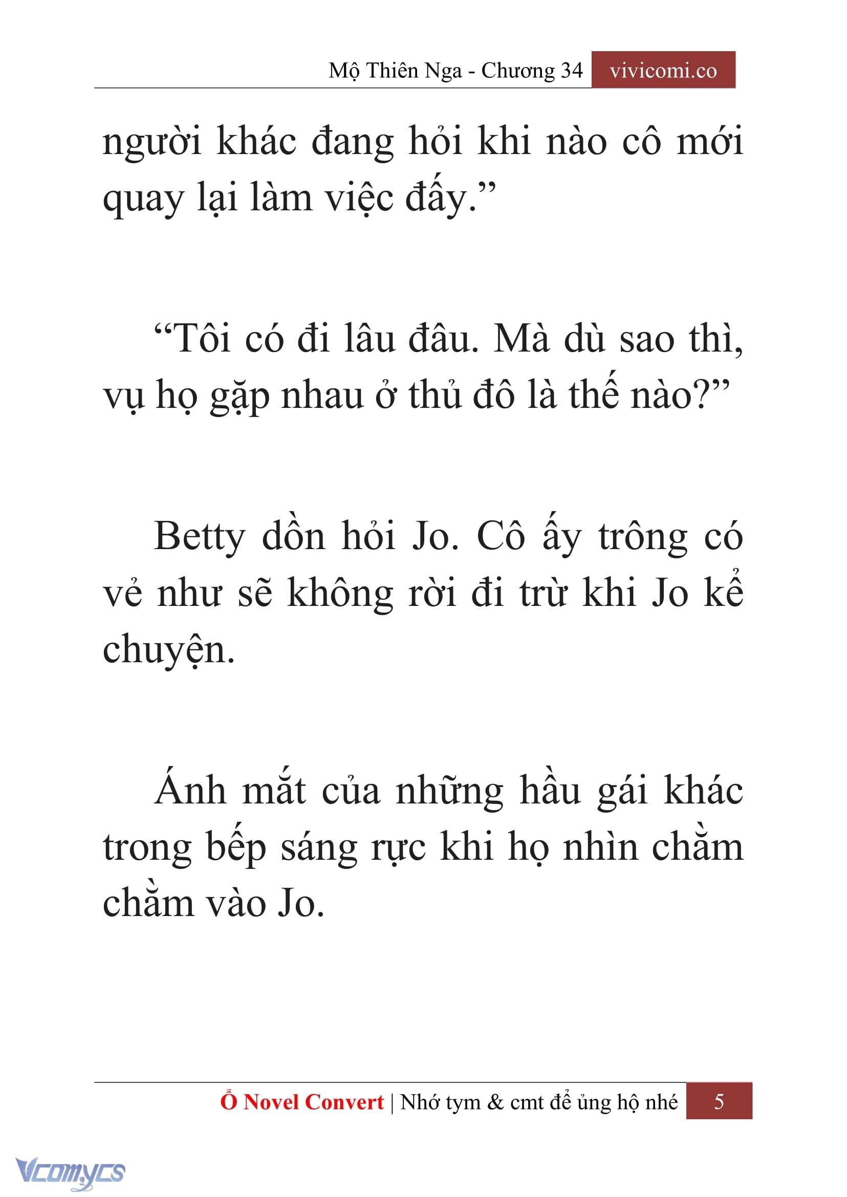 [Novel] Mộ Thiên Nga Chap 34 - Trang 2