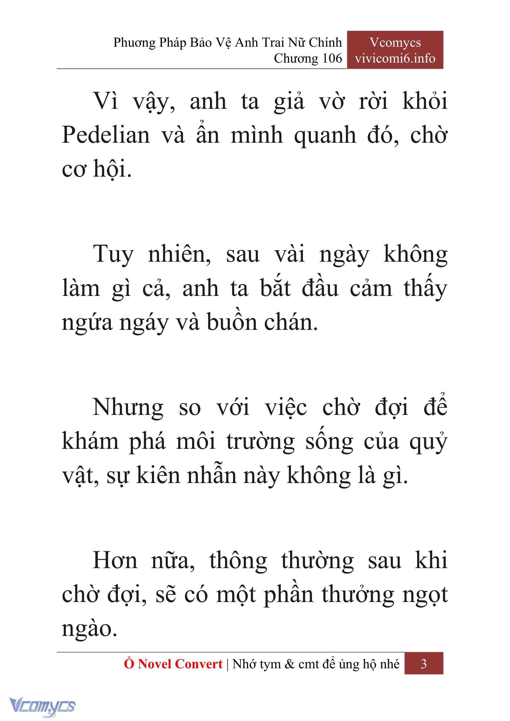 [Novel] Phương Pháp Bảo Vệ Anh Trai Nữ Chính Chap 106 - Trang 2