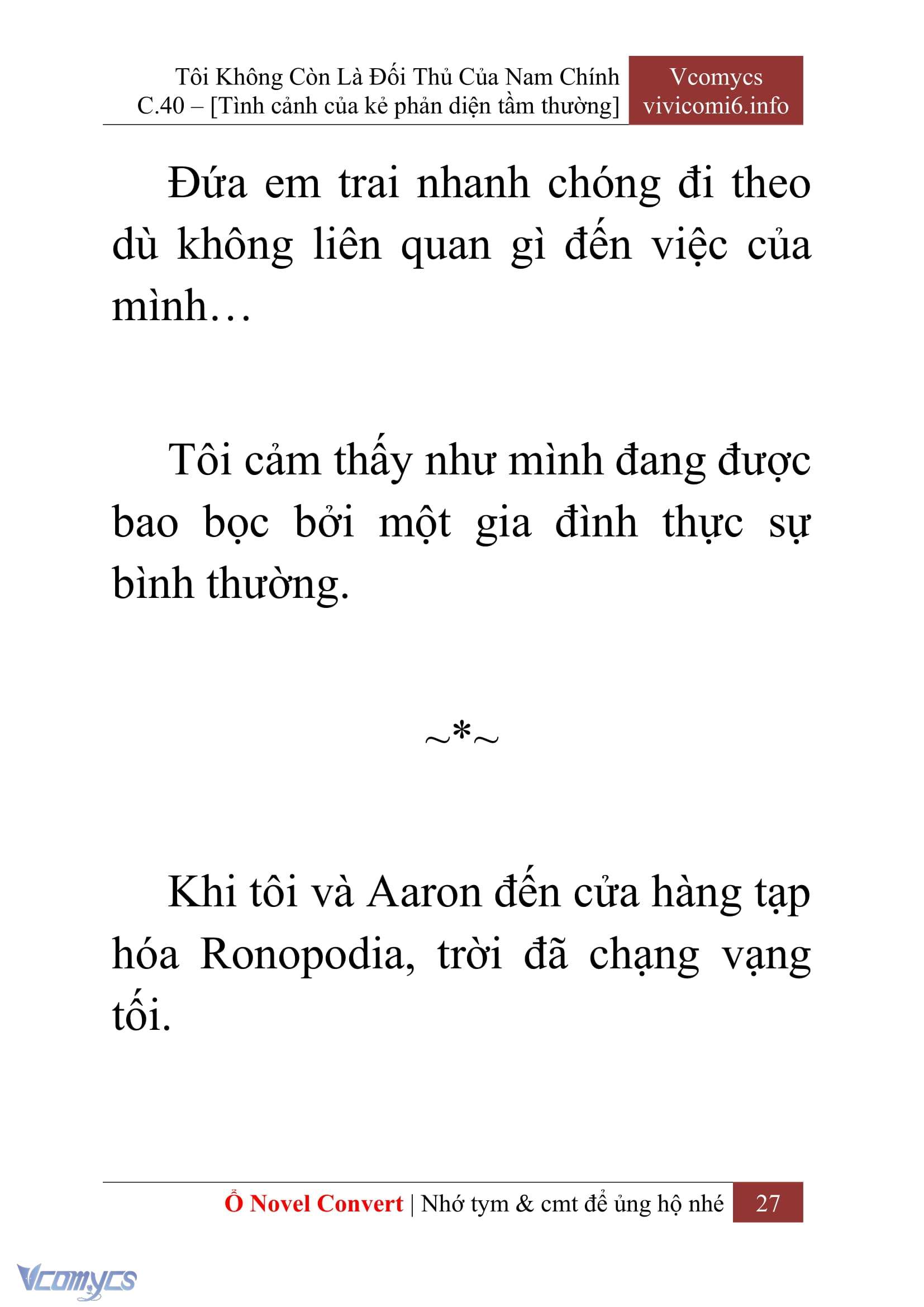 [Novel] Tôi Không Còn Là Đối Thủ Của Nam Chính Chap 40 - Trang 2