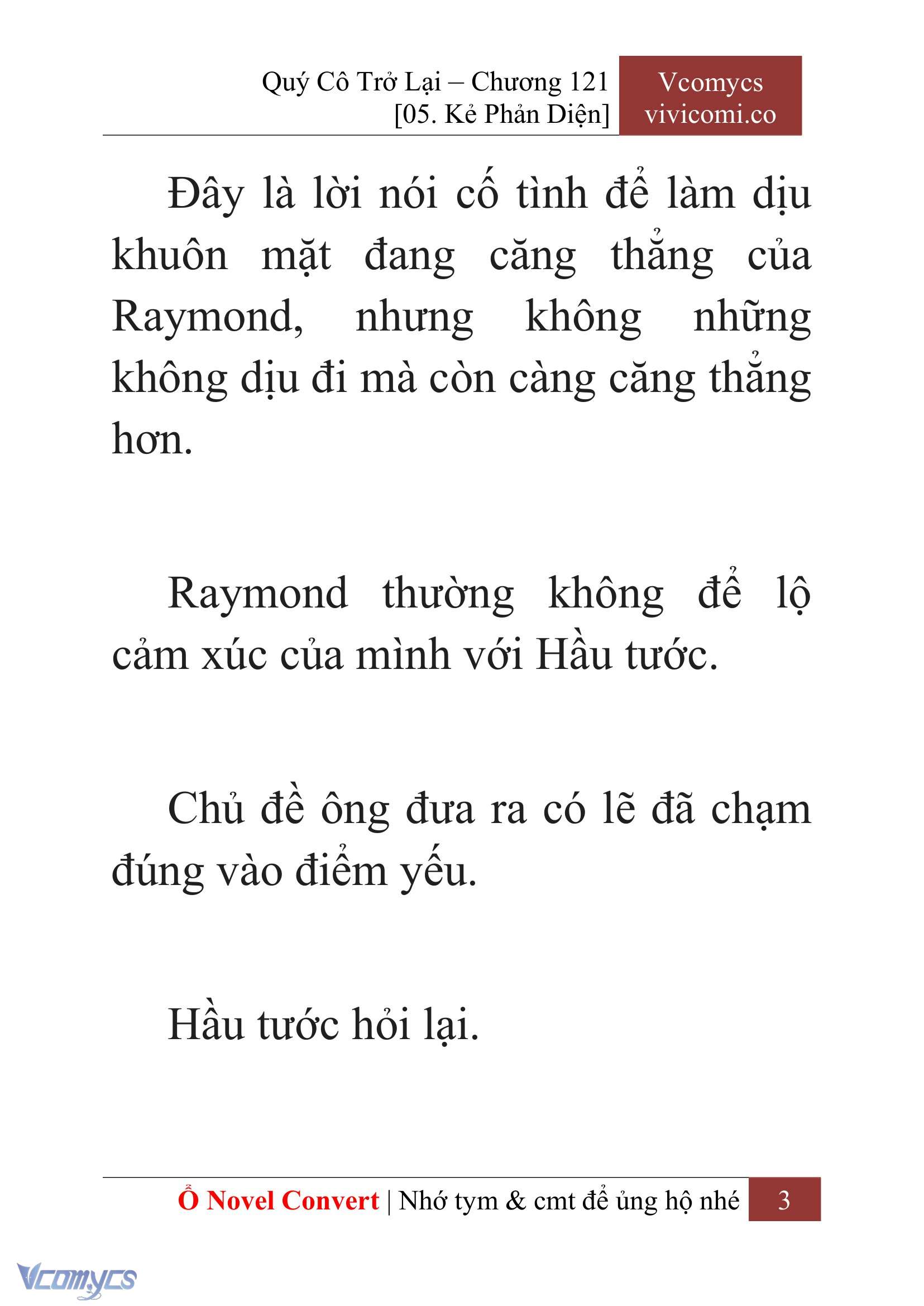 [Novel] Quý Cô Trở Lại Chap 121 - Trang 2