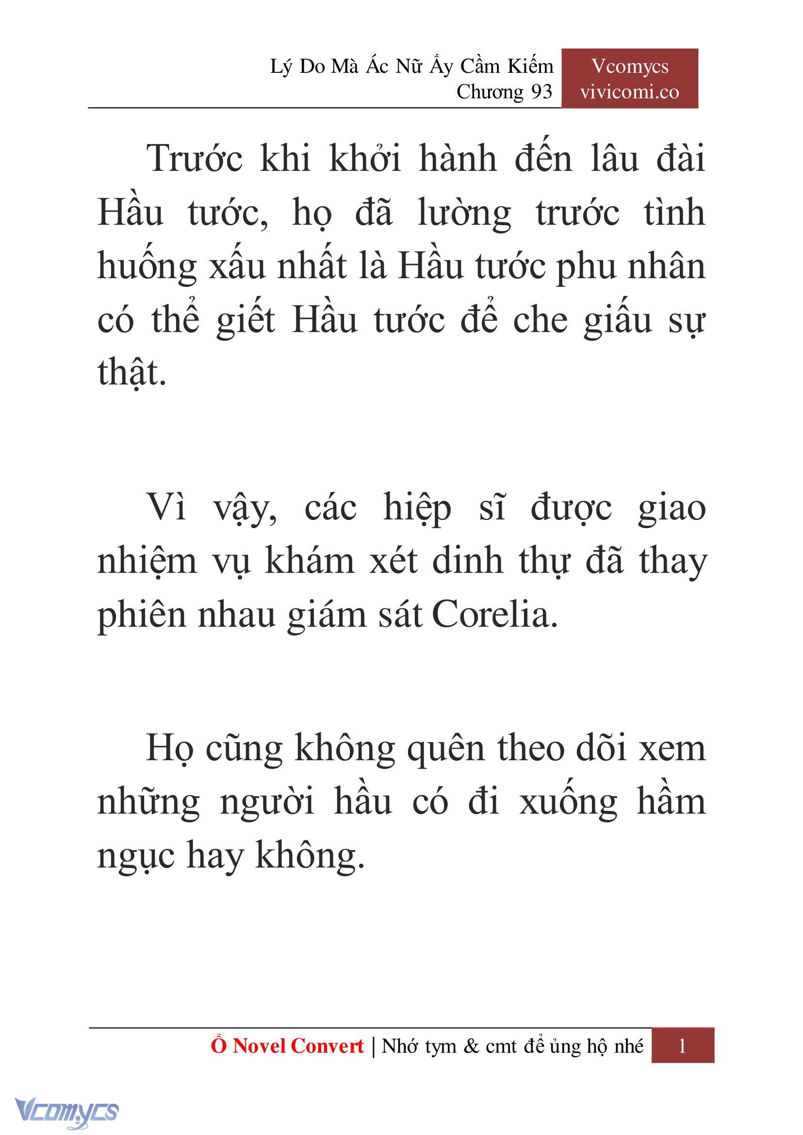 [Novel] Lý Do Mà Ác Nữ Ấy Cầm Kiếm Chap 93 - Next Chap 94