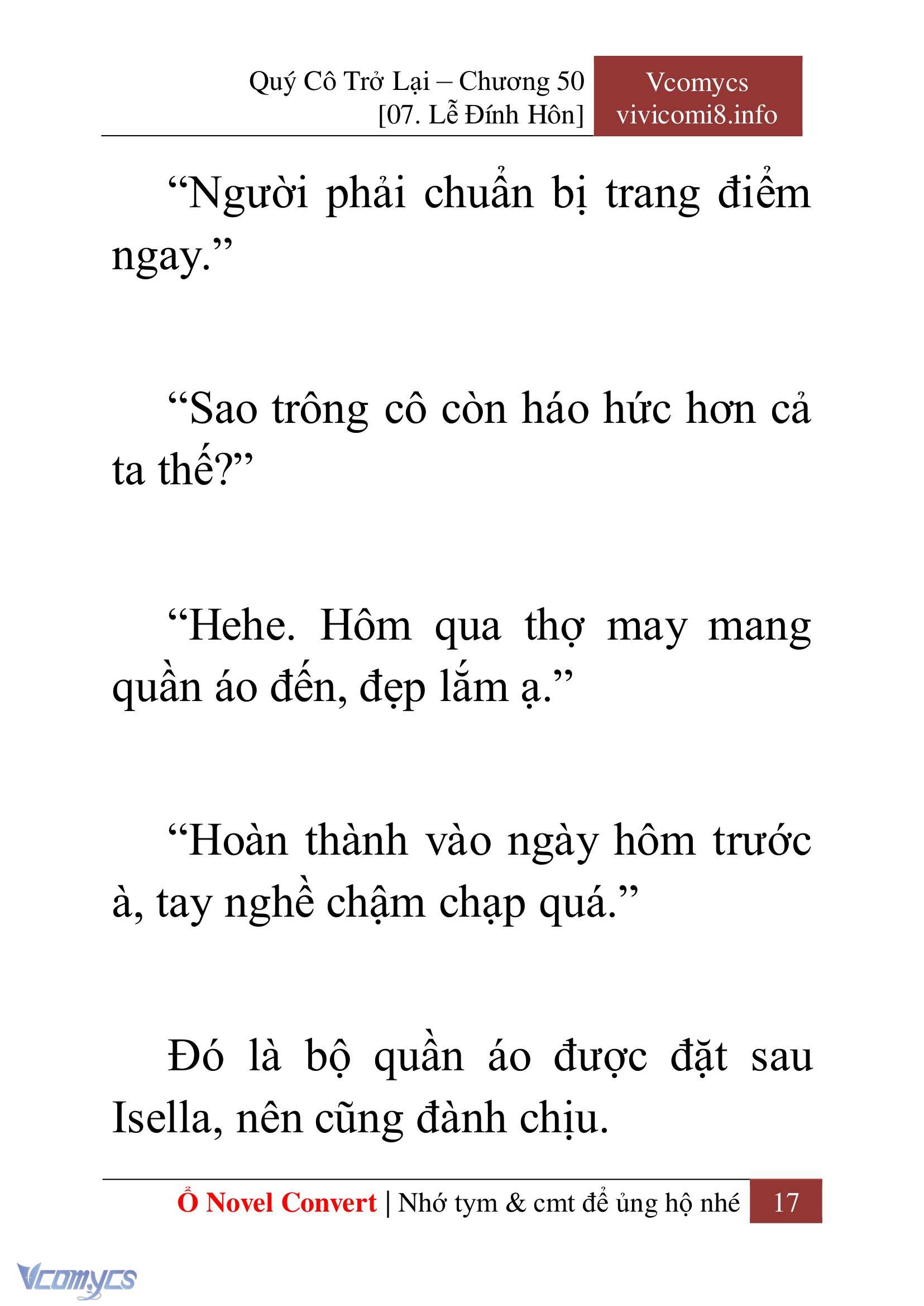 [Novel] Quý Cô Trở Lại Chap 50 - Trang 2