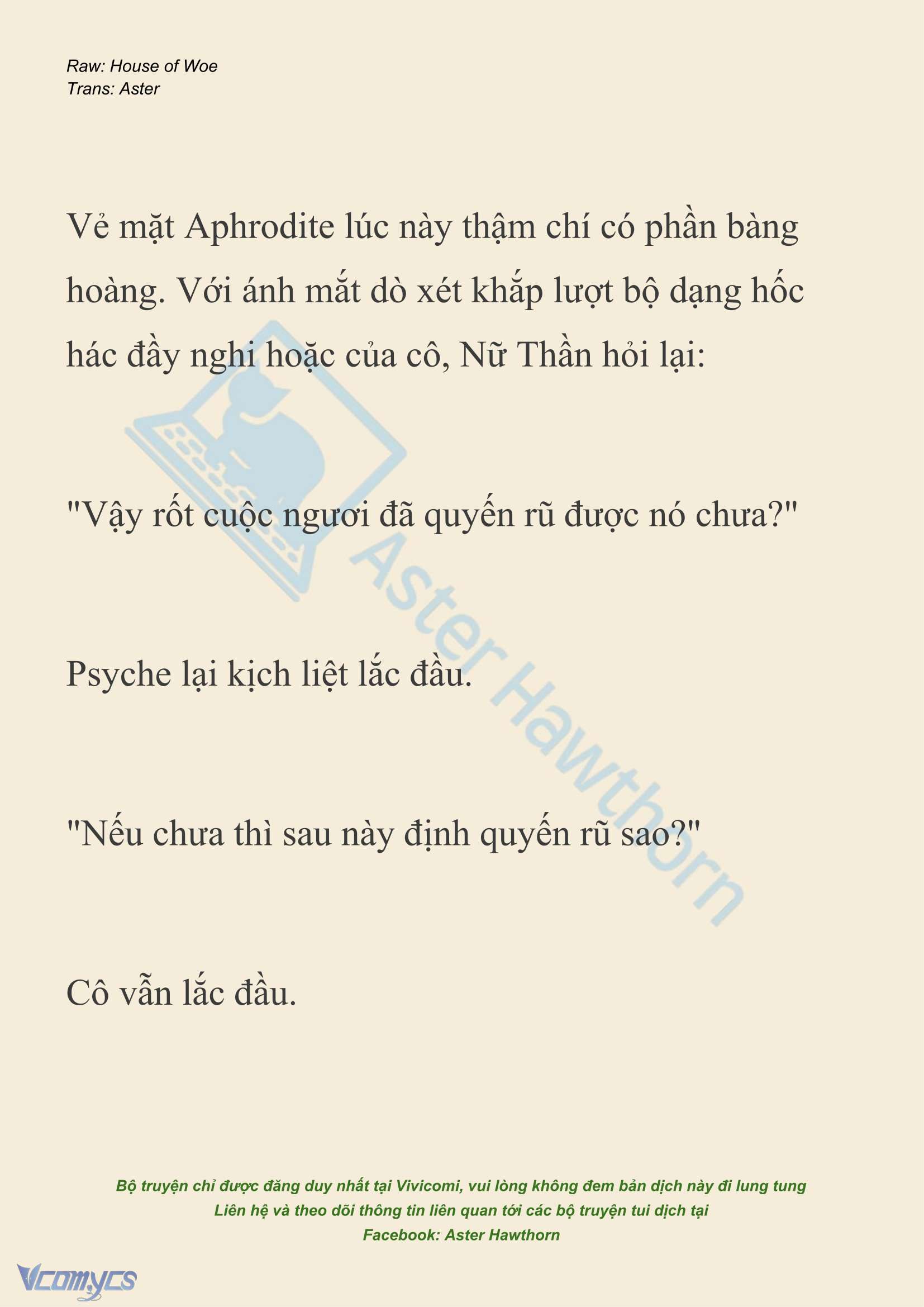 [NOVEL] Dành Cho Các Nữ Thần: Dành cho Psyche Chap 42 - Trang 2