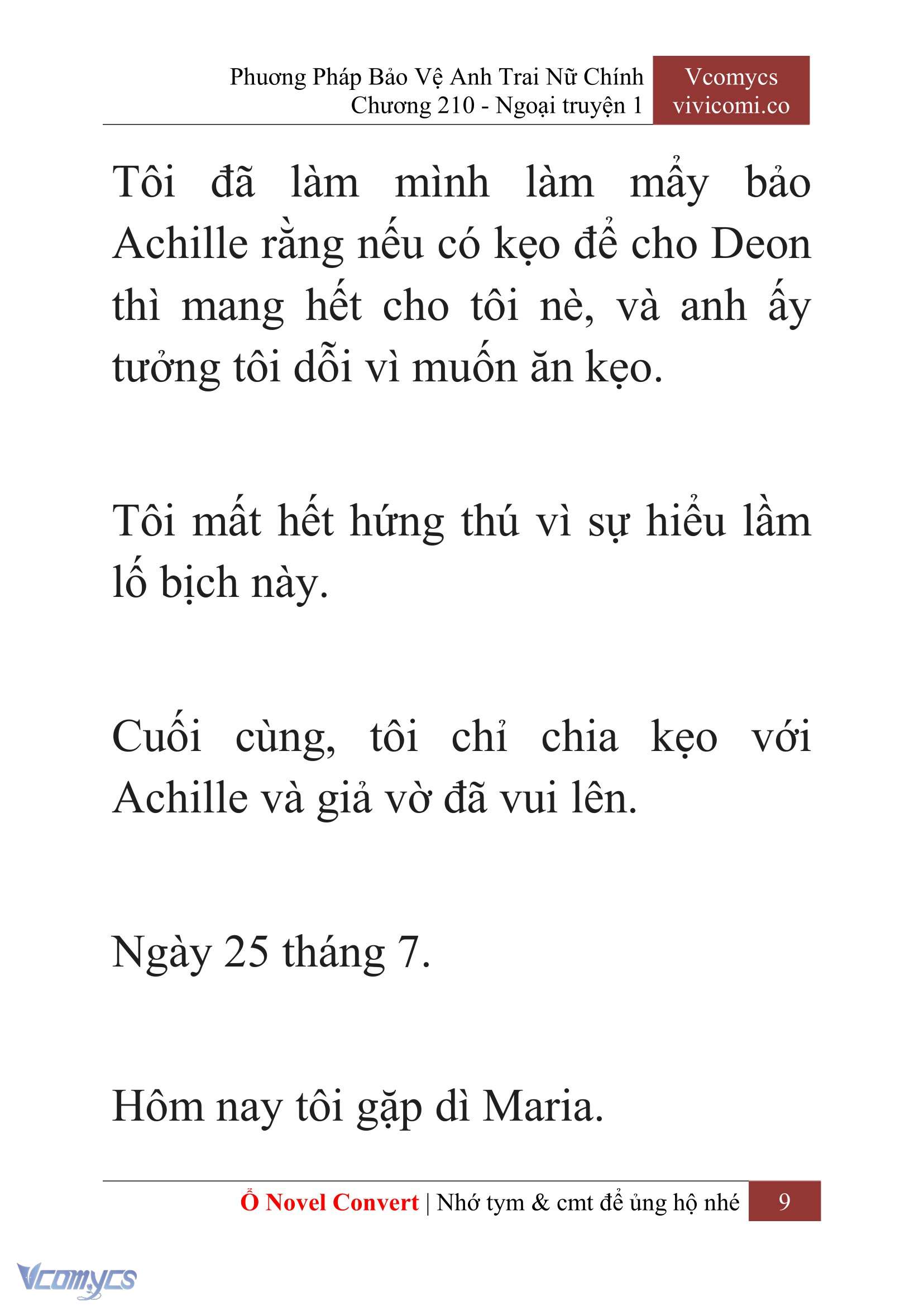 [Novel] Phương Pháp Bảo Vệ Anh Trai Nữ Chính Chap 210 - Trang 2