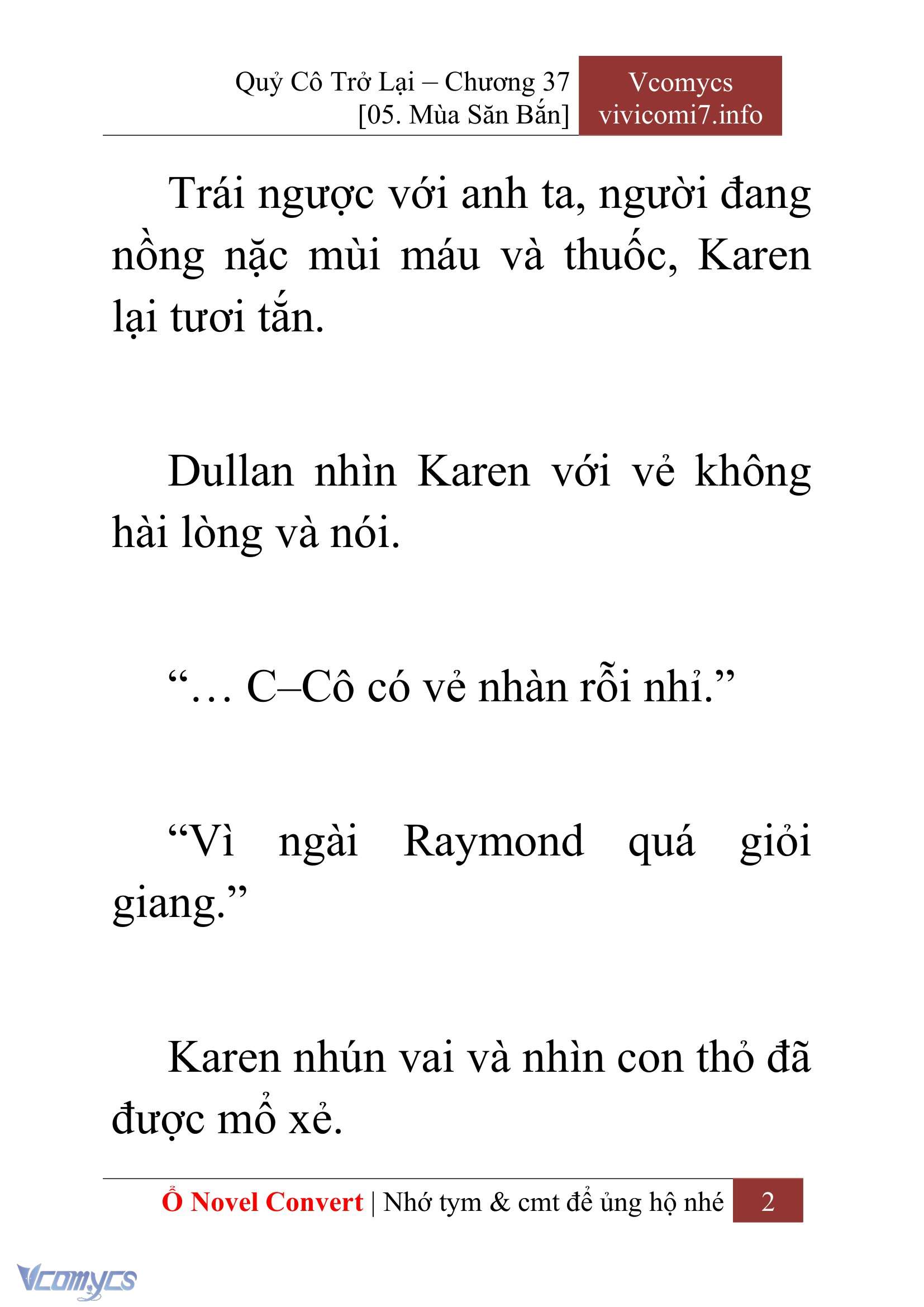 [Novel] Quý Cô Trở Lại Chap 37 - Trang 2