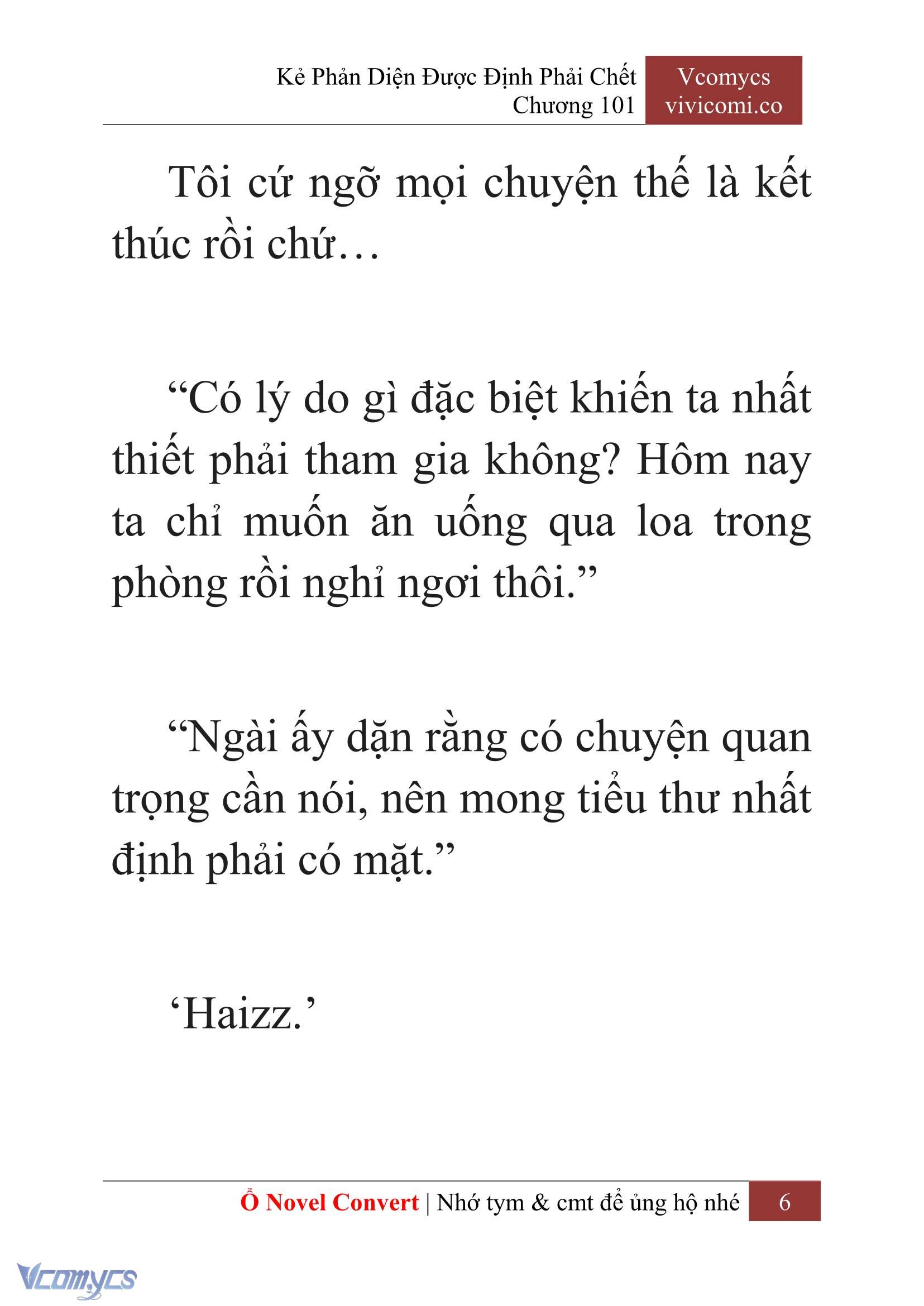 [Novel] Kẻ Phản Diện Được Định Phải Chết Chap 101 - Trang 2