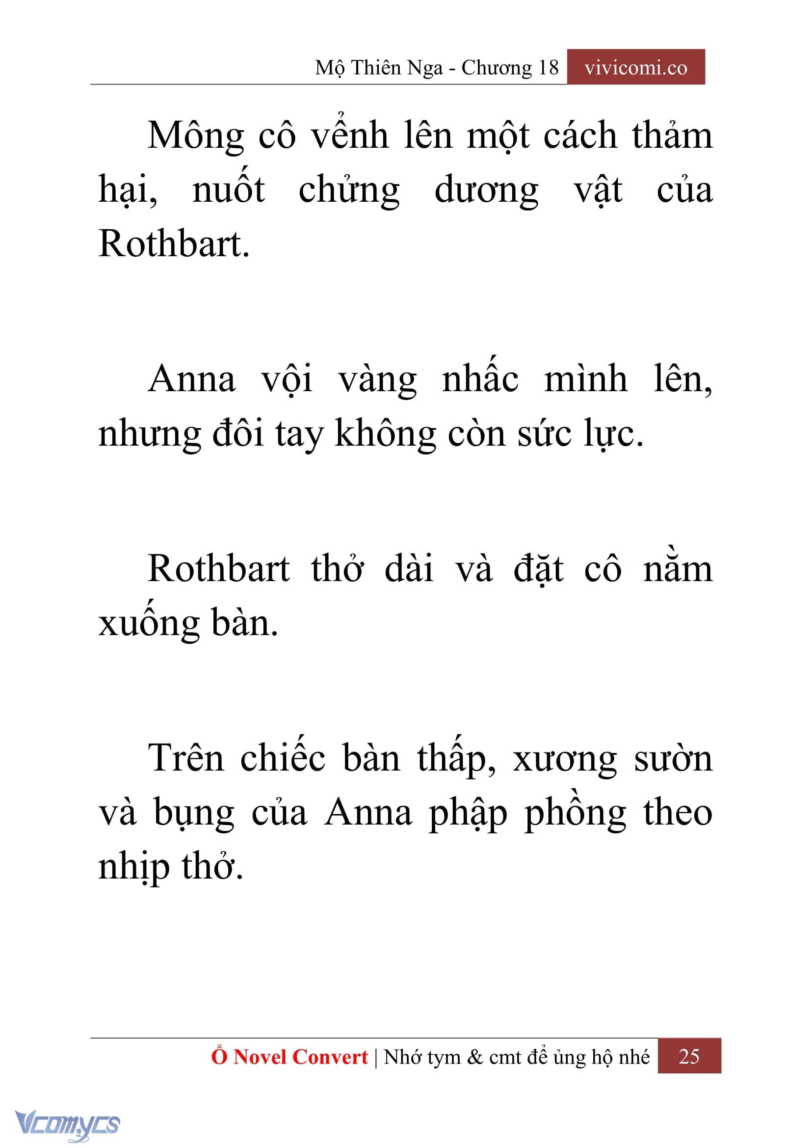 [Novel] Mộ Thiên Nga Chap 18 - Trang 2