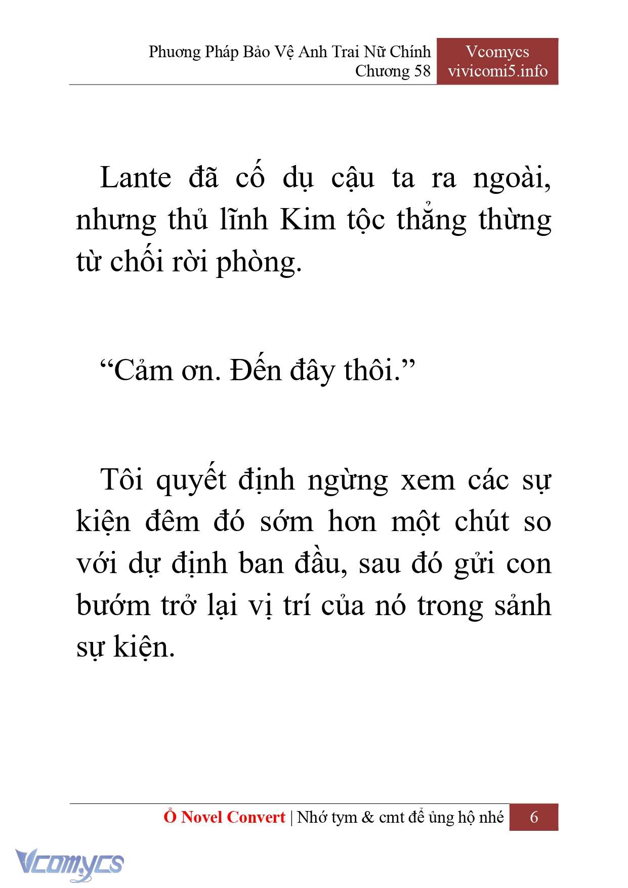 [Novel] Phương Pháp Bảo Vệ Anh Trai Nữ Chính Chap 58 - Trang 2