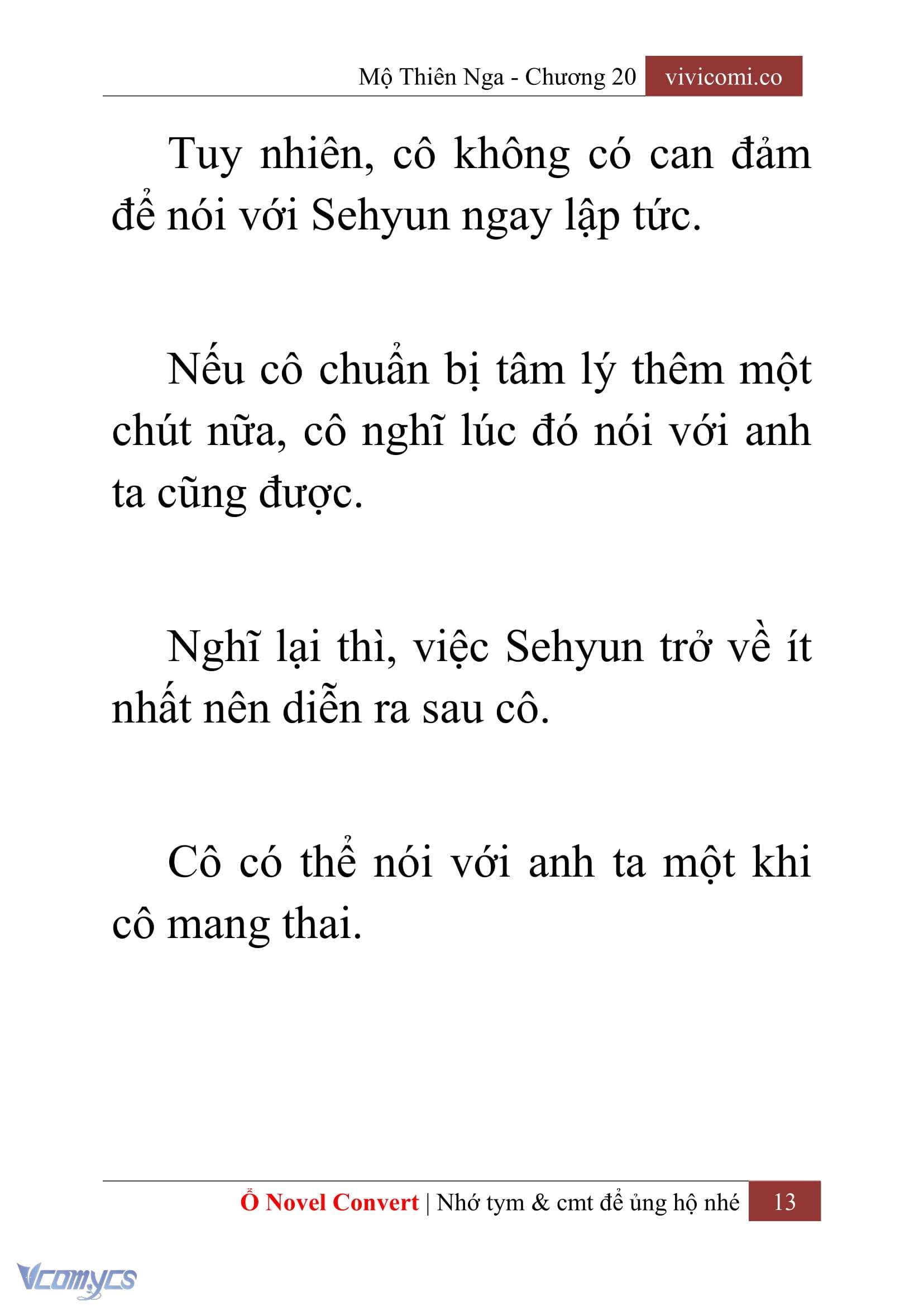 [Novel] Mộ Thiên Nga Chap 20 - Next Chap 21