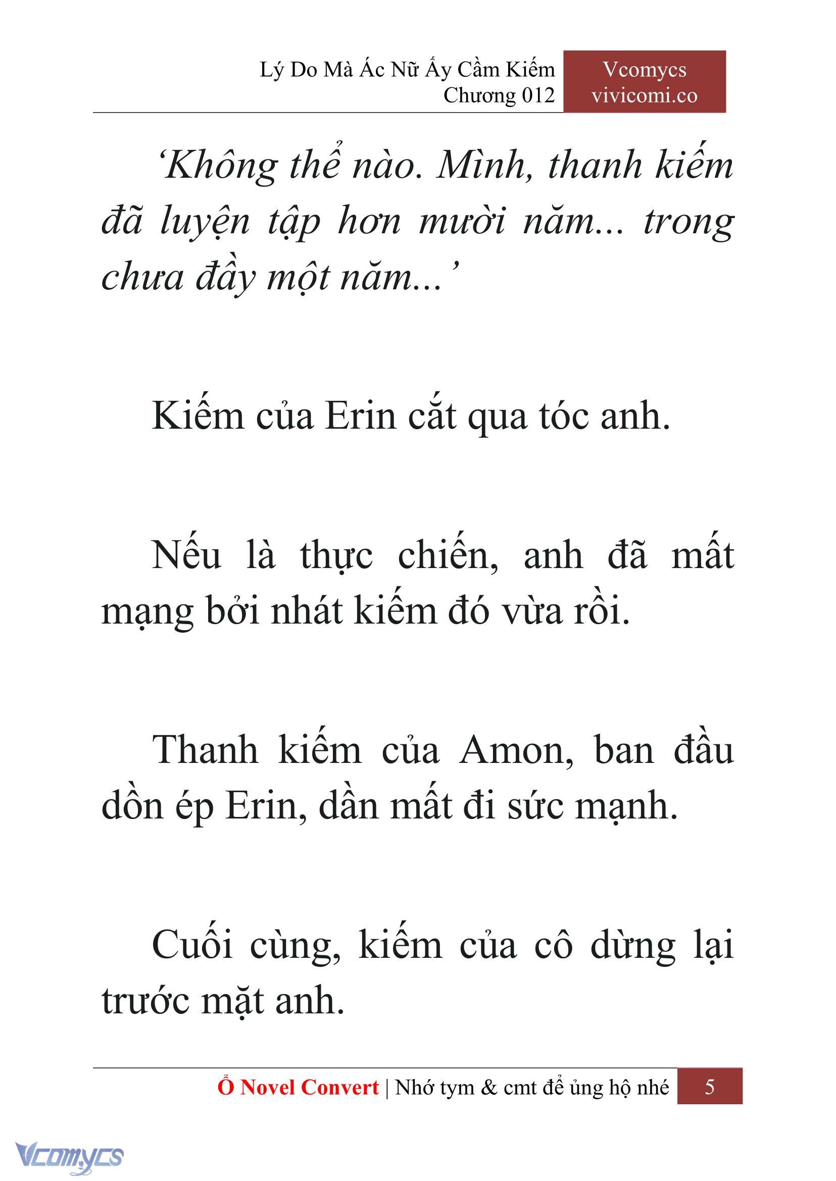 [Novel] Lý Do Mà Ác Nữ Ấy Cầm Kiếm Chap 12 - Next Chap 13