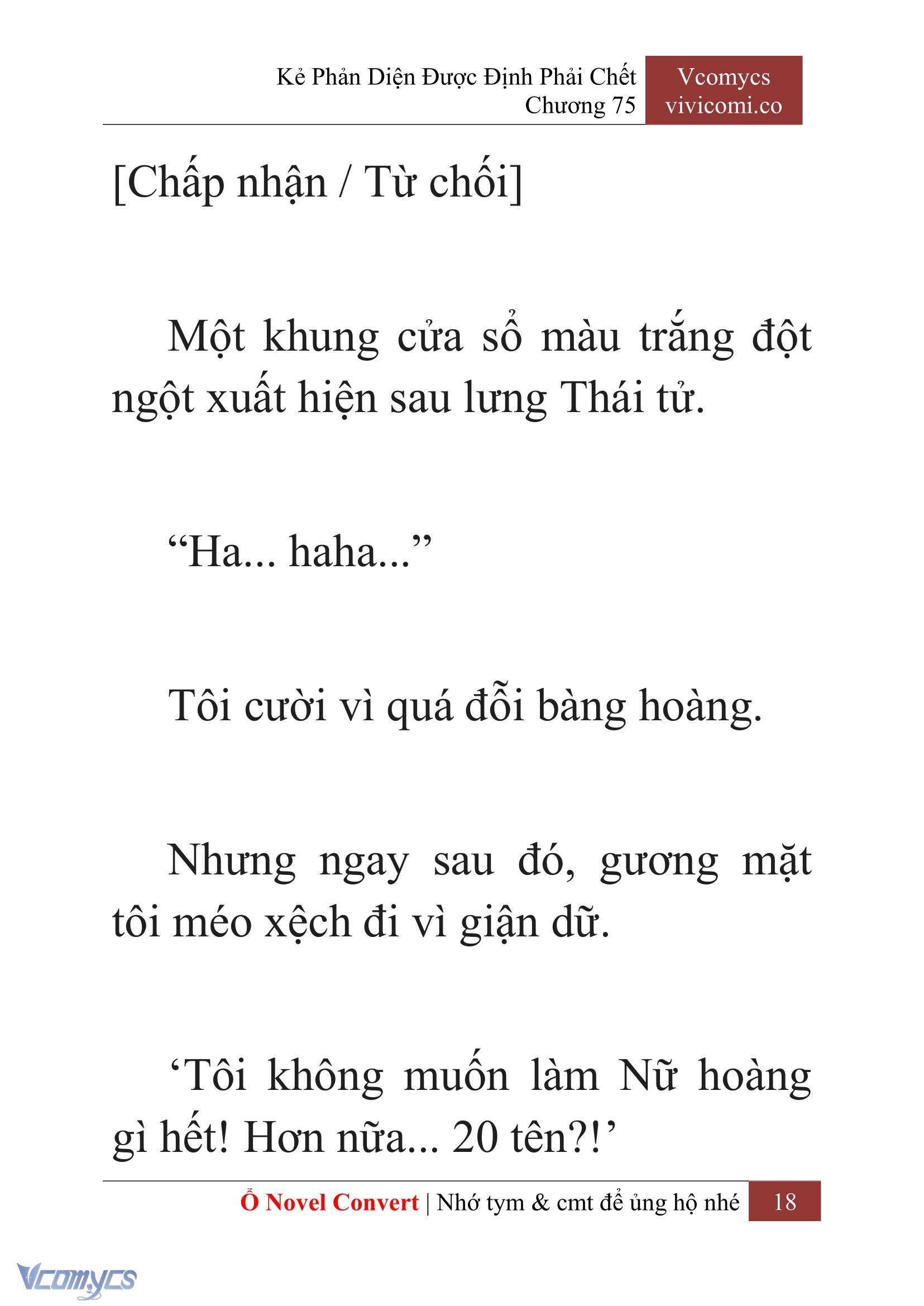 [Novel] Kẻ Phản Diện Được Định Phải Chết Chap 75 - Trang 2