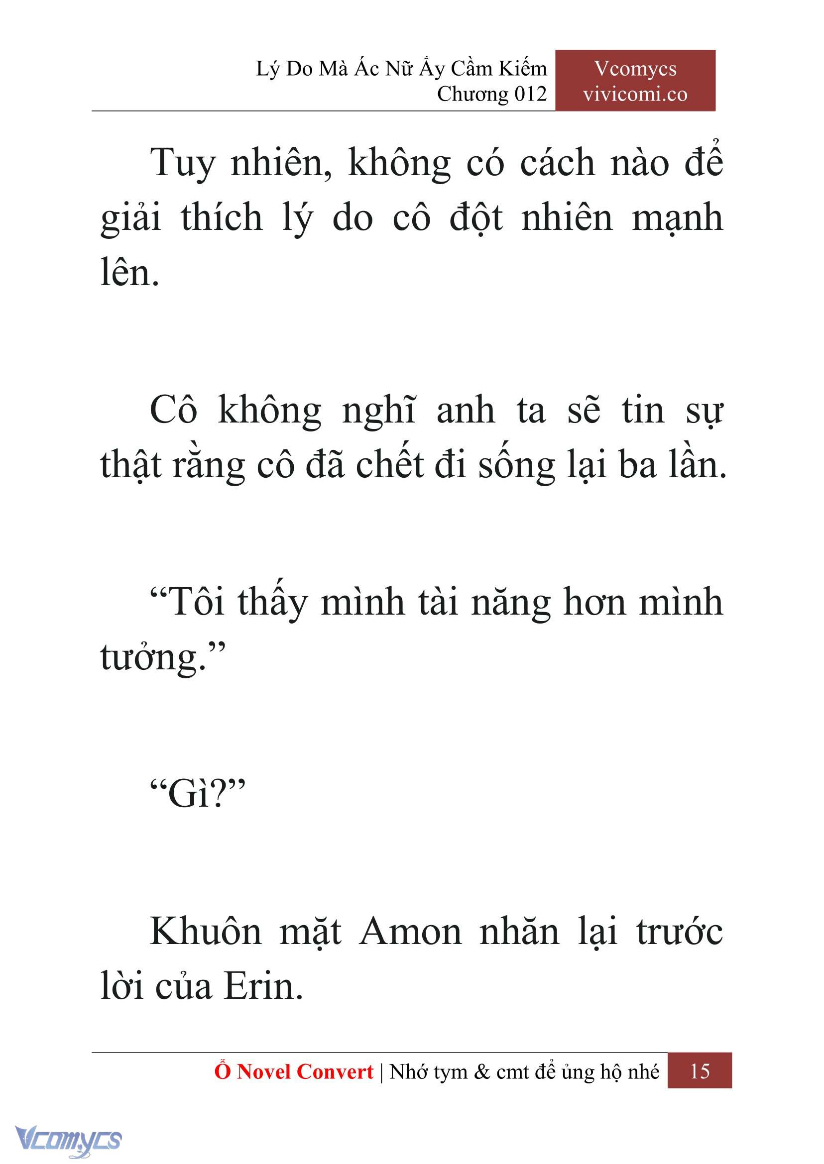 [Novel] Lý Do Mà Ác Nữ Ấy Cầm Kiếm Chap 12 - Next Chap 13