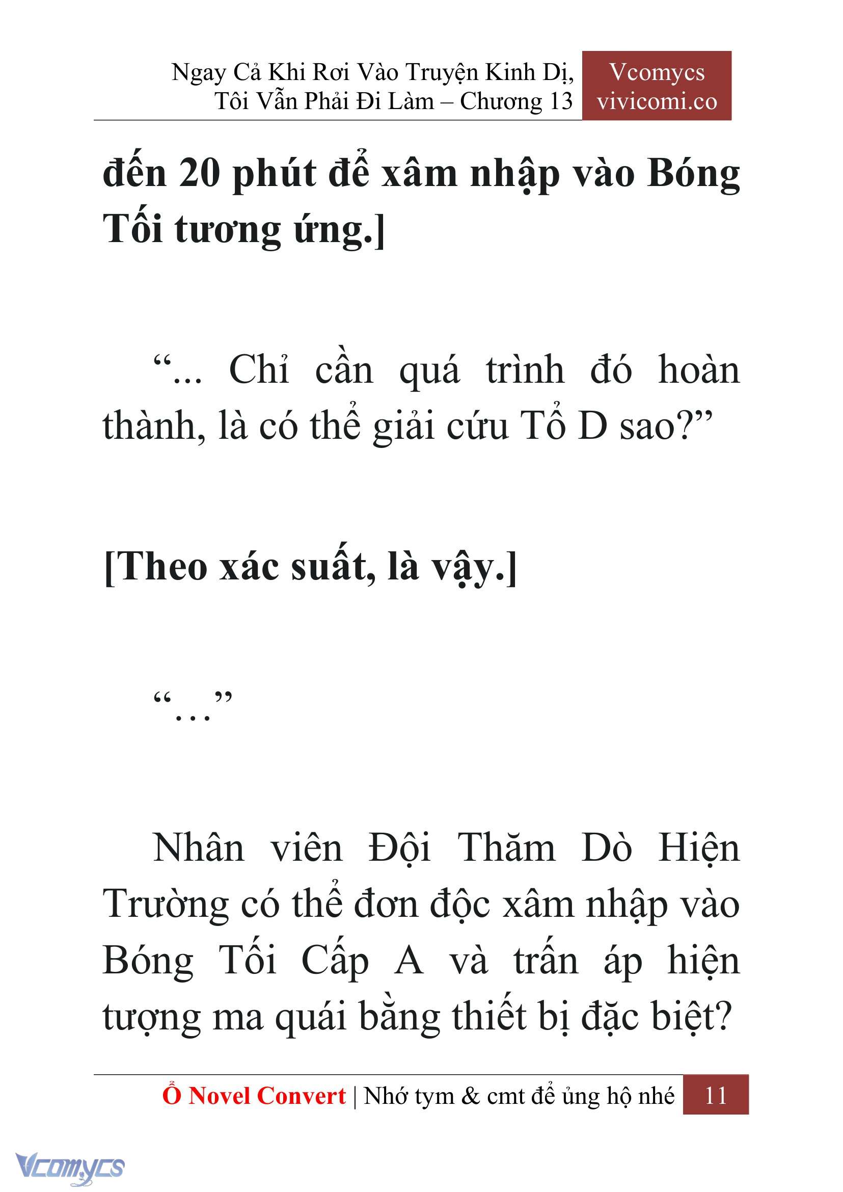 [Novel] Ngay Cả Khi Rơi Vào Truyện Kinh Dị, Tôi Vẫn Phải Đi Làm Chap 13 - Trang 2