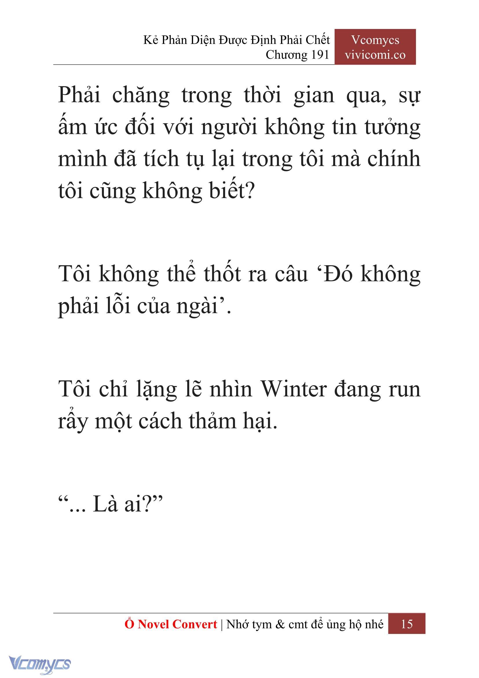 [Novel] Kẻ Phản Diện Được Định Phải Chết Chap 191 - Trang 2