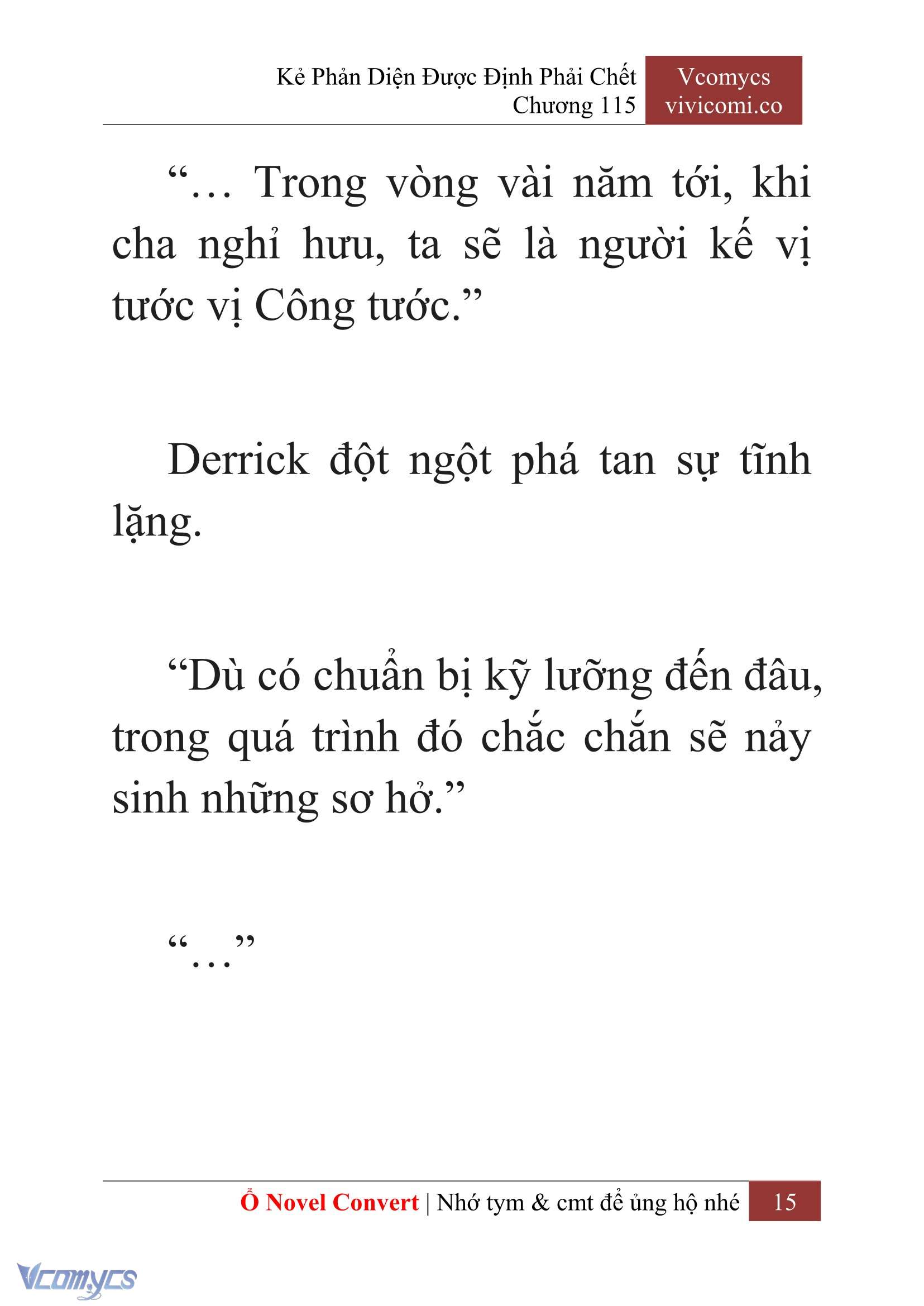 [Novel] Kẻ Phản Diện Được Định Phải Chết Chap 115 - Trang 2