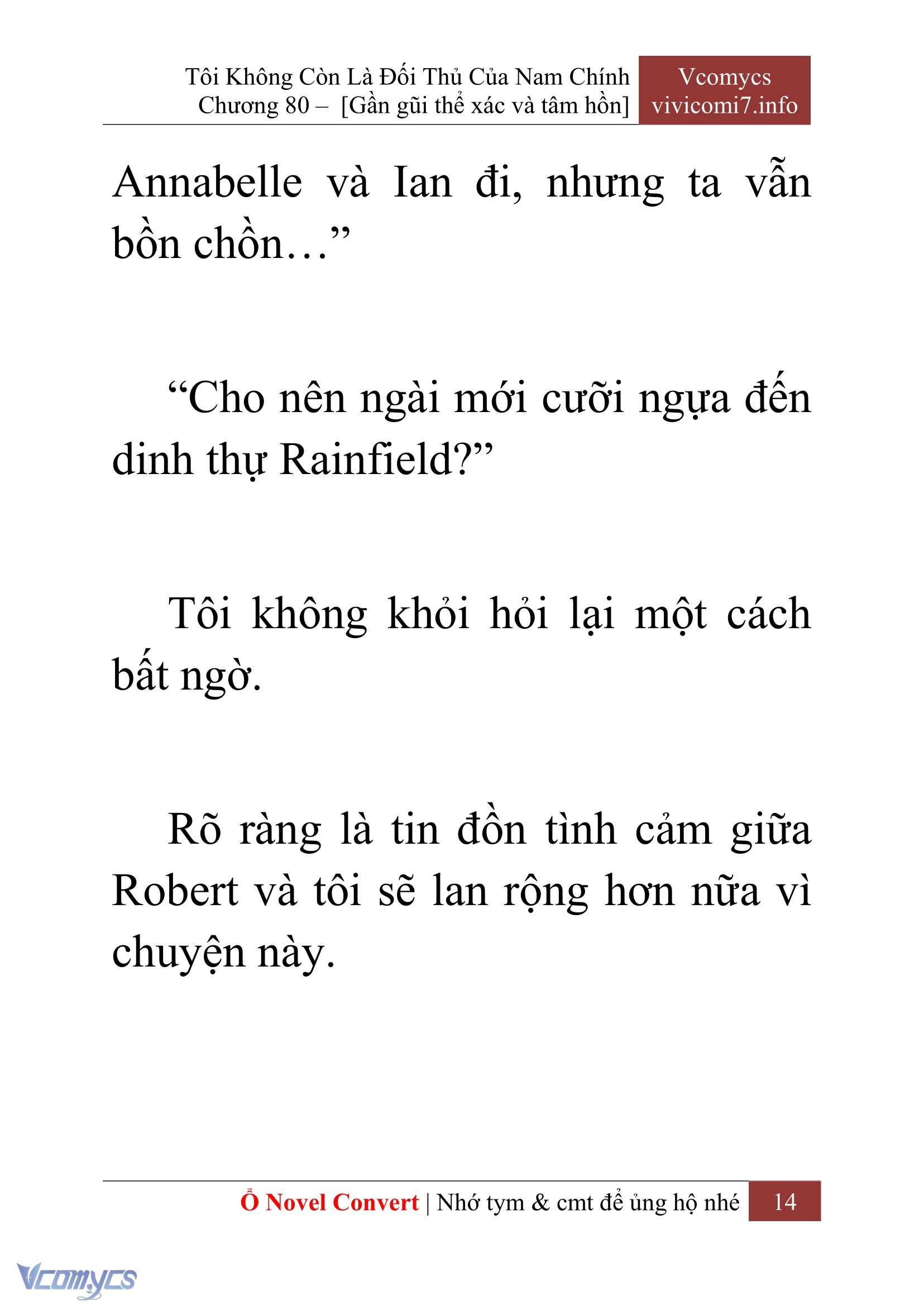 [Novel] Tôi Không Còn Là Đối Thủ Của Nam Chính Chap 80 - Trang 2