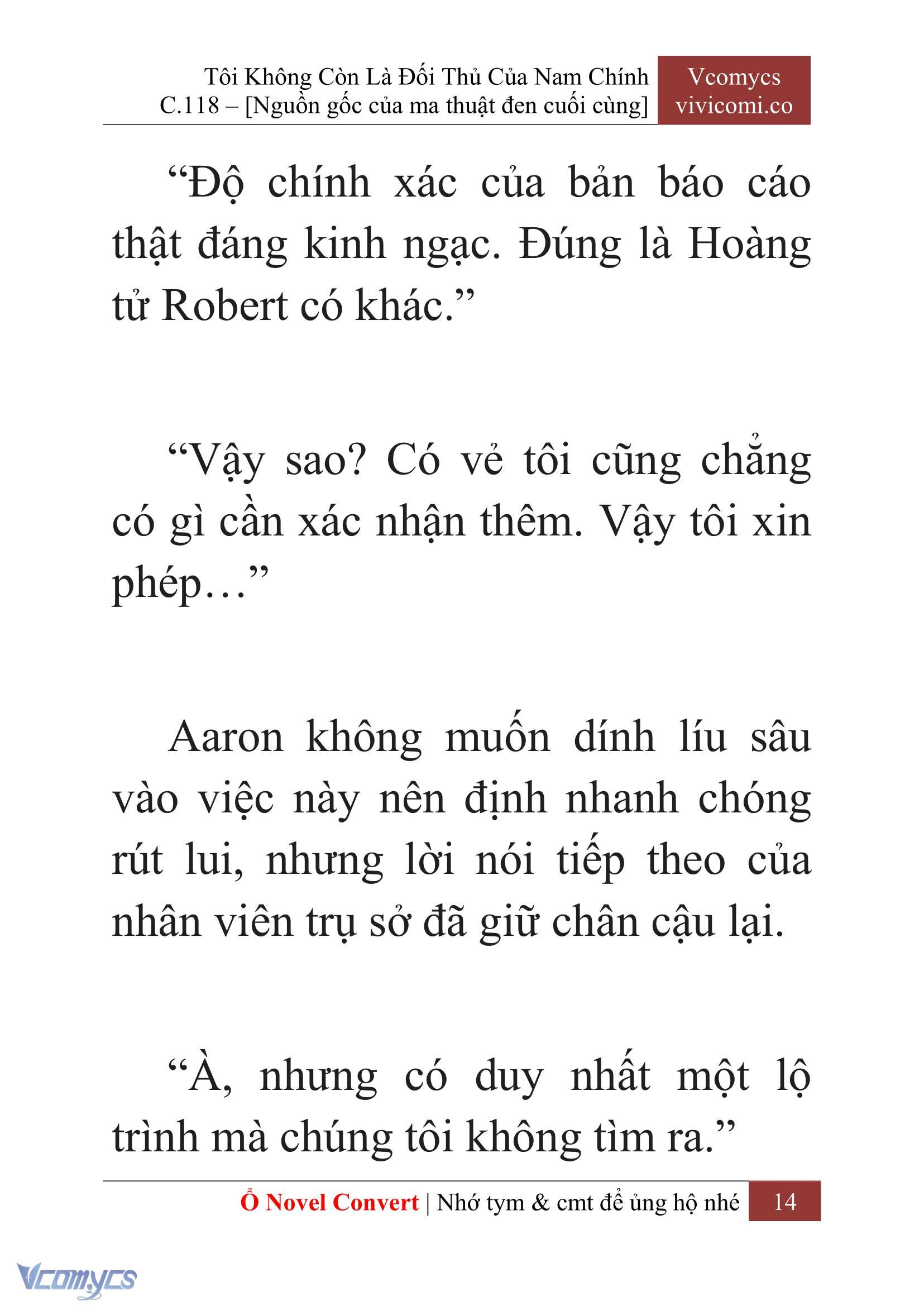 [Novel] Tôi Không Còn Là Đối Thủ Của Nam Chính Chap 118 - Trang 2