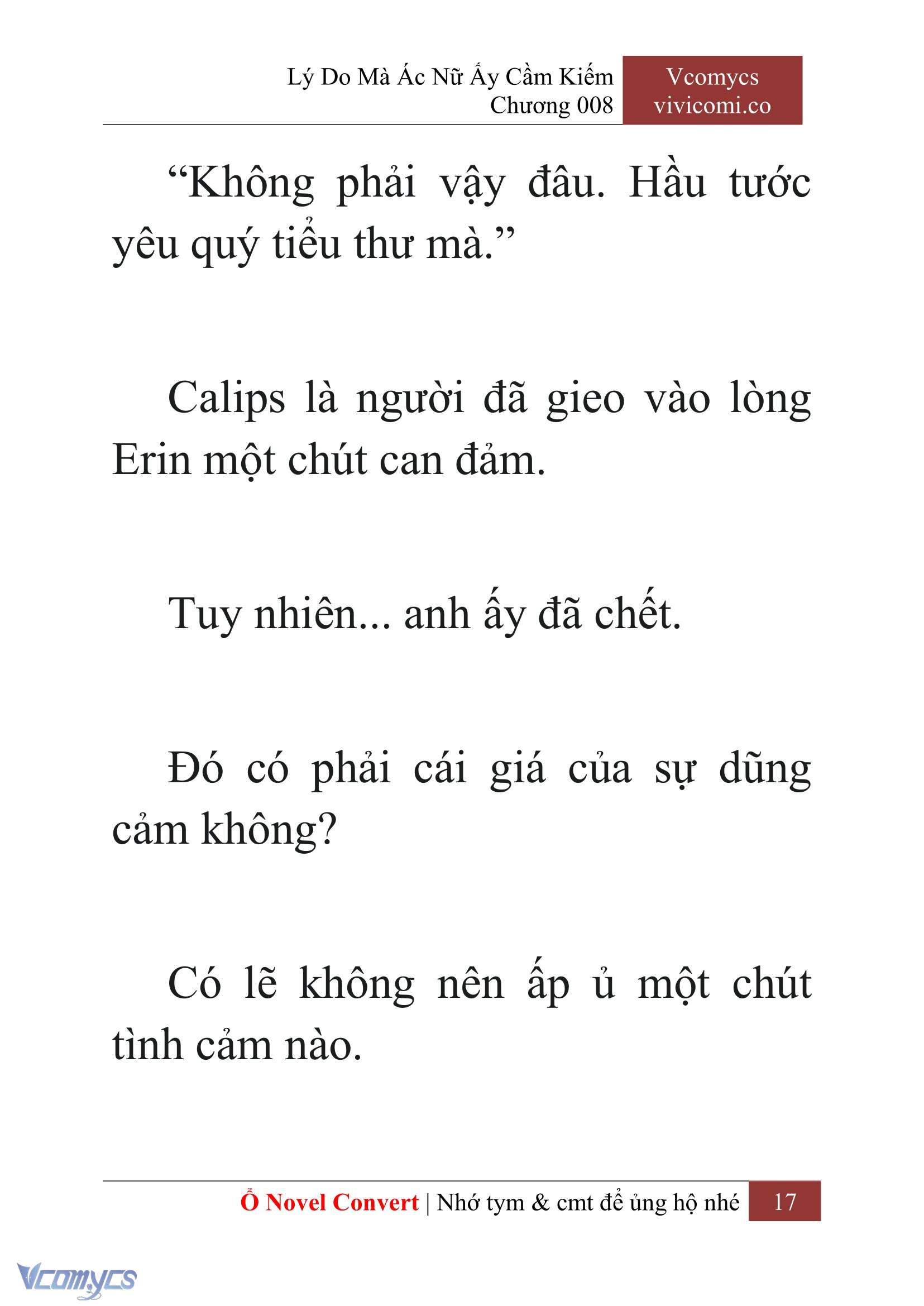[Novel] Lý Do Mà Ác Nữ Ấy Cầm Kiếm Chap 8 - Next Chap 9