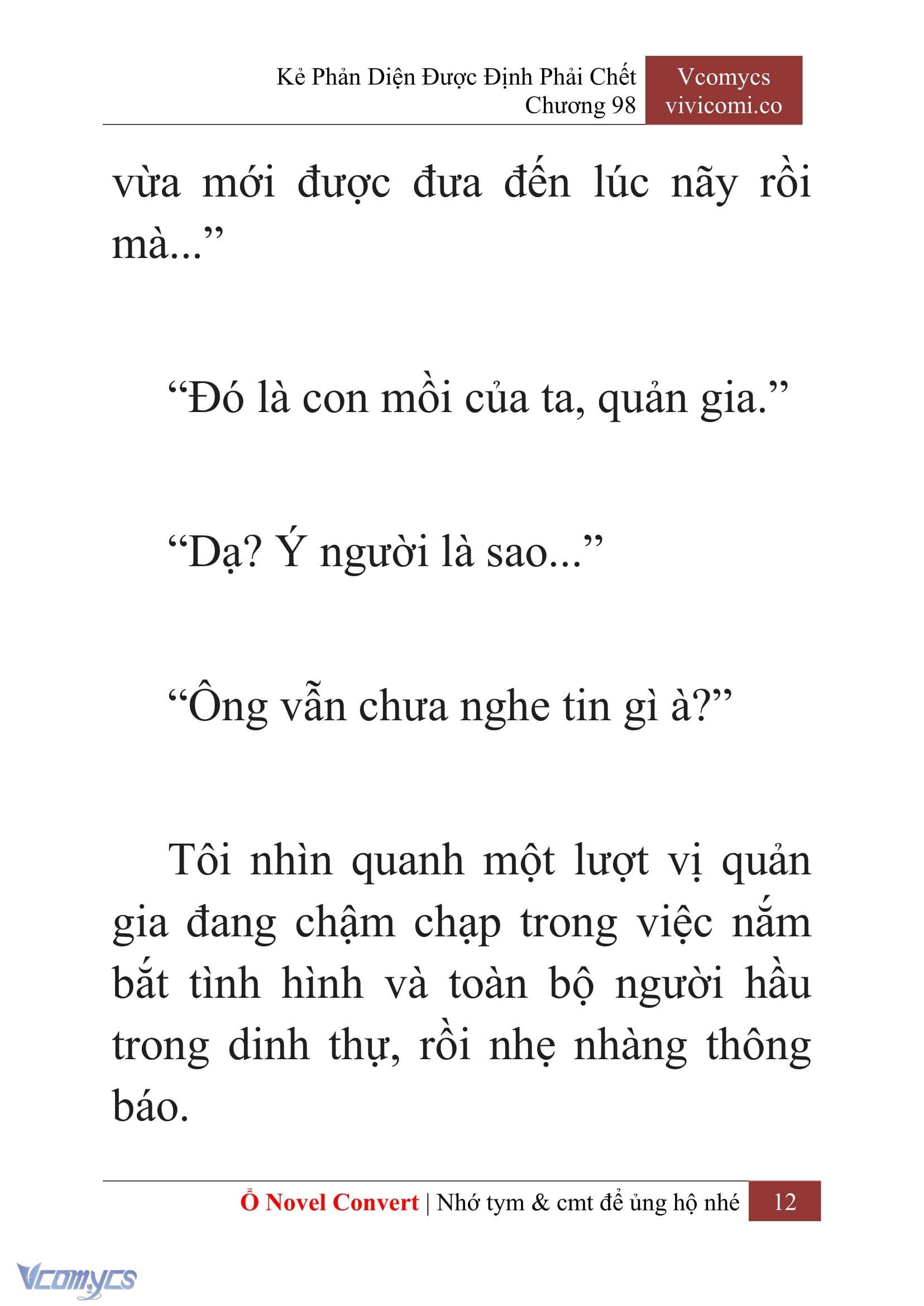[Novel] Kẻ Phản Diện Được Định Phải Chết Chap 98 - Next Chap 99