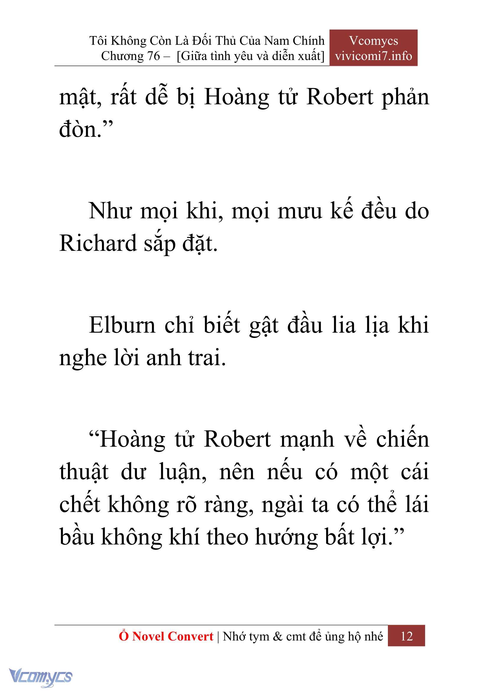 [Novel] Tôi Không Còn Là Đối Thủ Của Nam Chính Chap 76 - Trang 2