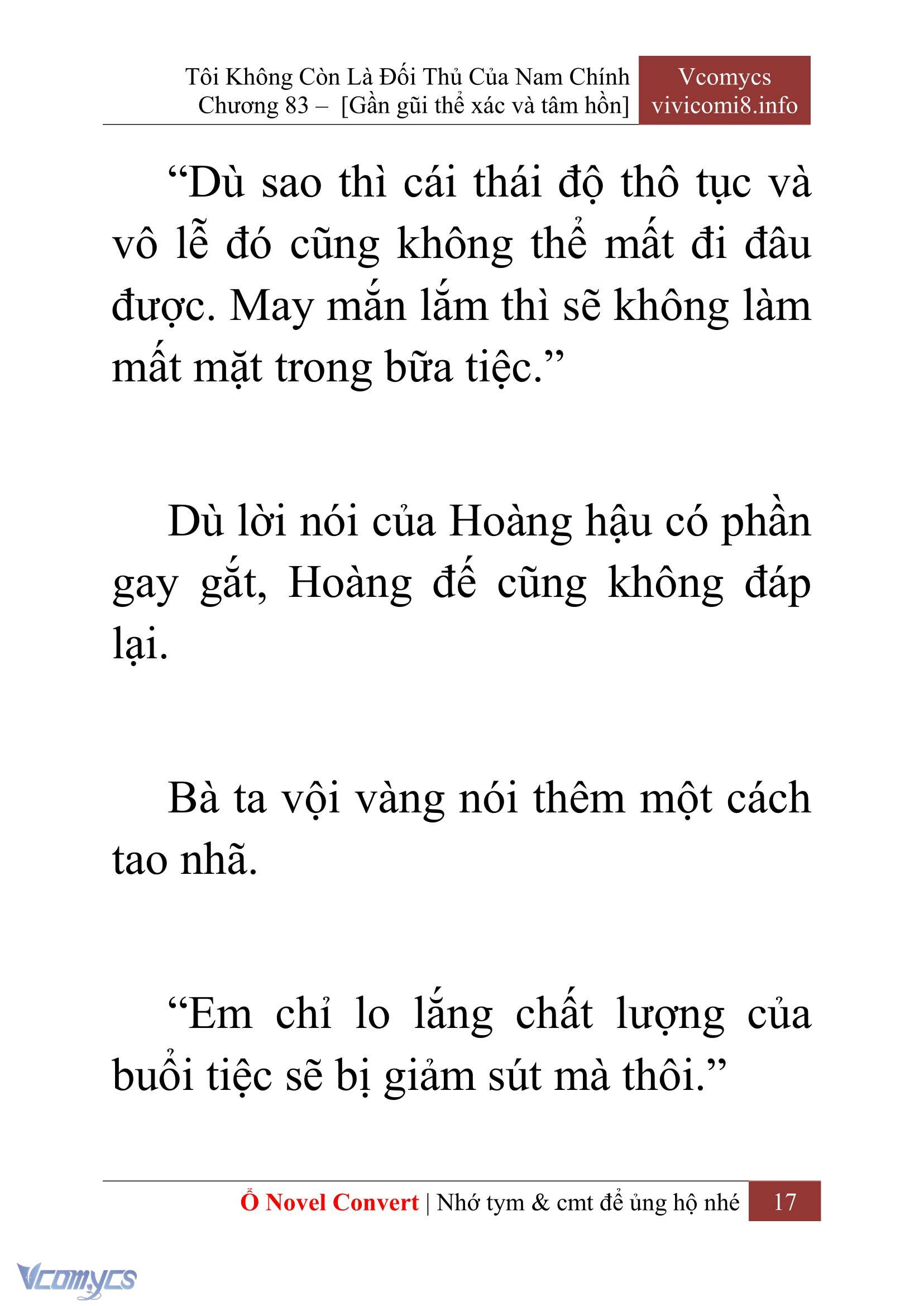 [Novel] Tôi Không Còn Là Đối Thủ Của Nam Chính Chap 83 - Trang 2