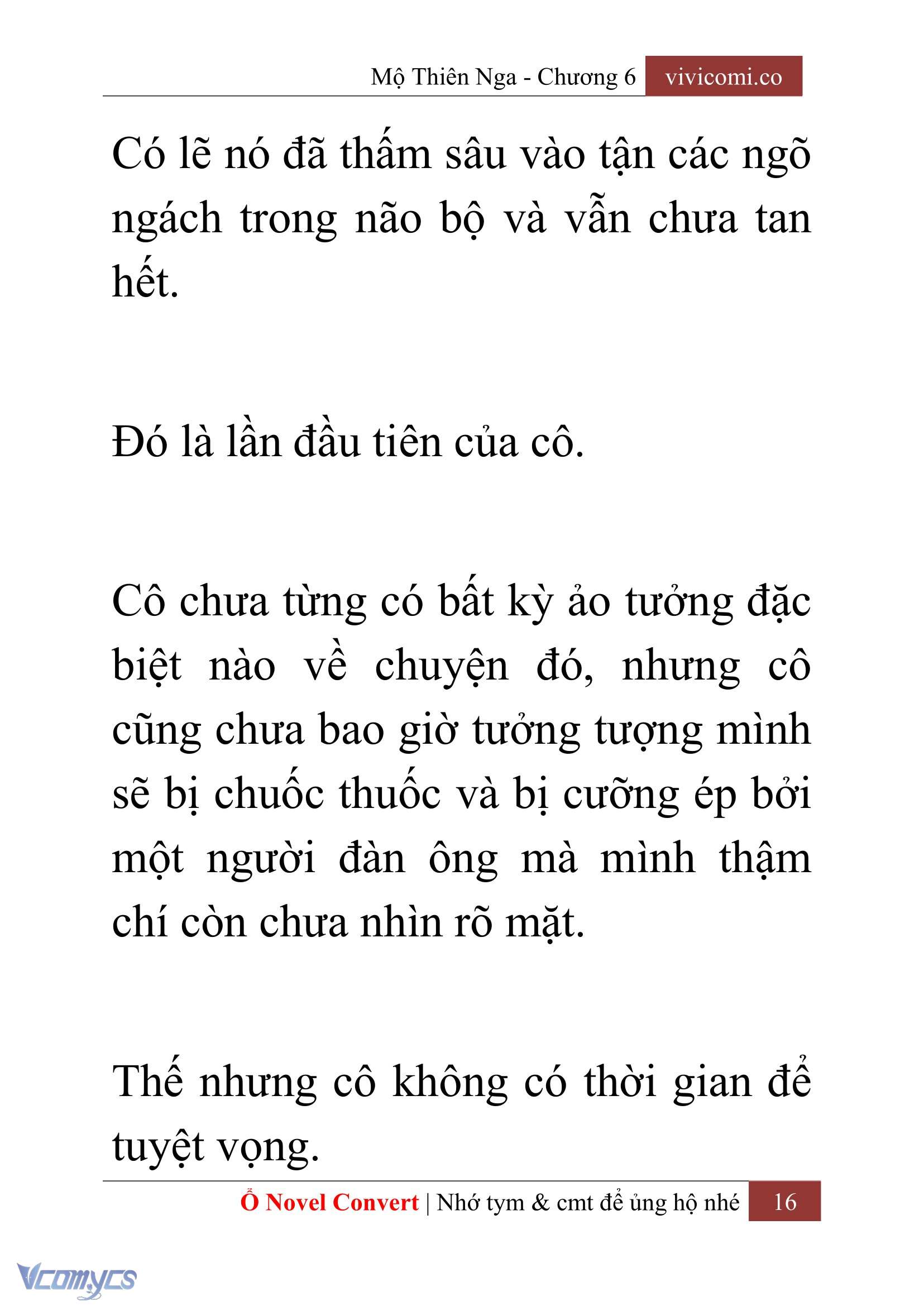 [Novel] Mộ Thiên Nga Chap 6 - Trang 2