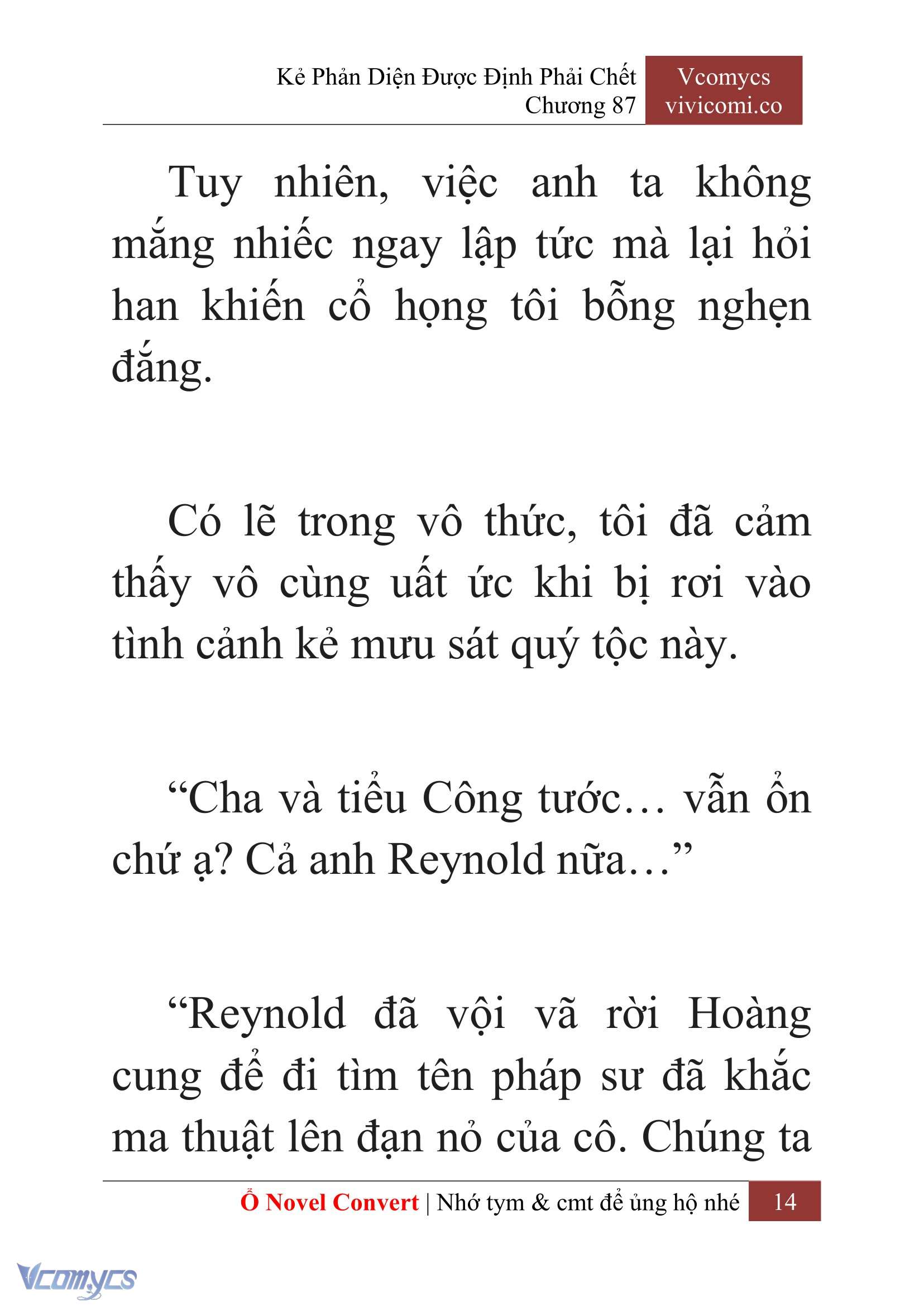 [Novel] Kẻ Phản Diện Được Định Phải Chết Chap 87 - Next Chap 88