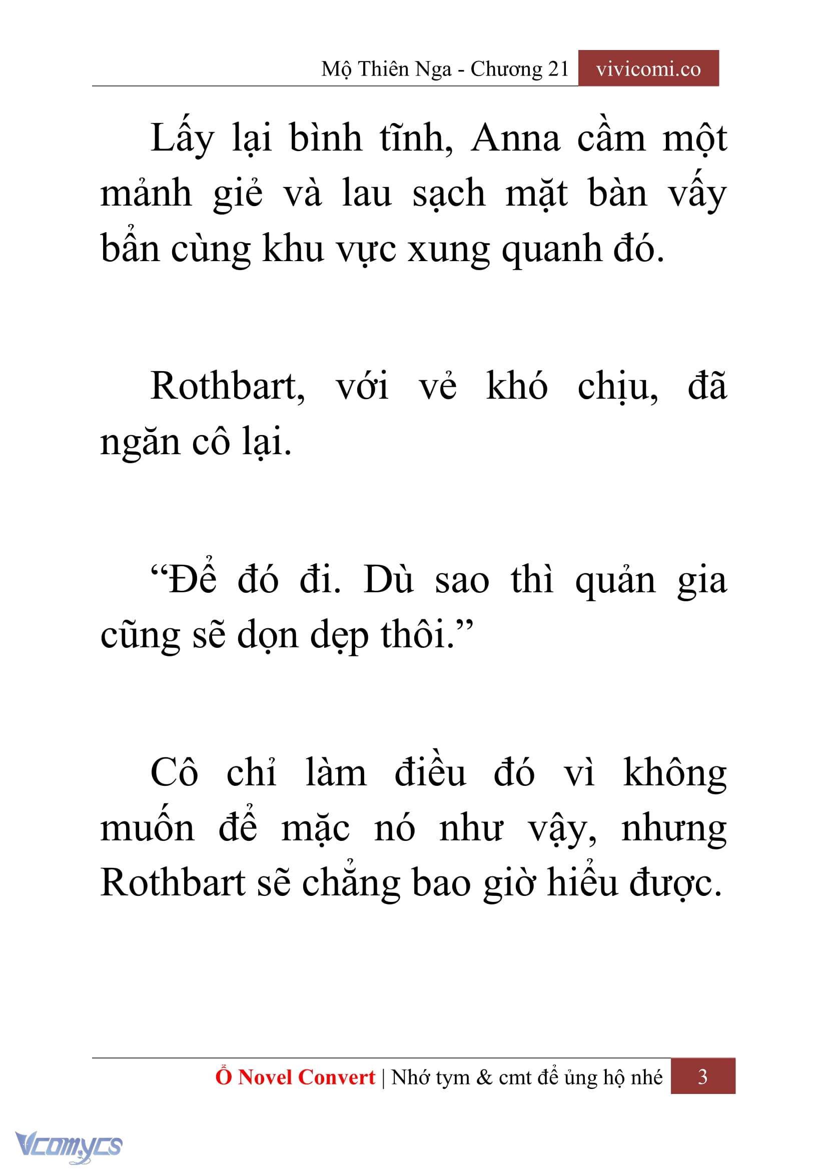 [Novel] Mộ Thiên Nga Chap 21 - Next Chap 22