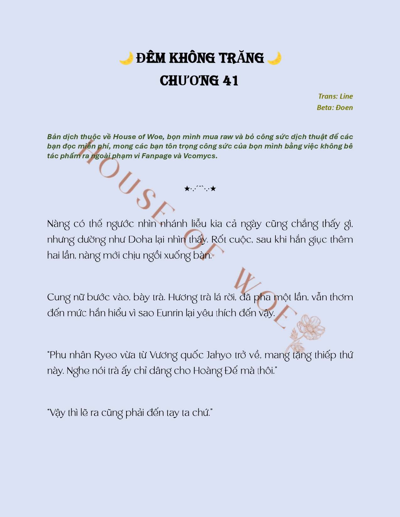 [NOVEL] ĐÊM KHÔNG TRĂNG Chap 41 - Trang 2