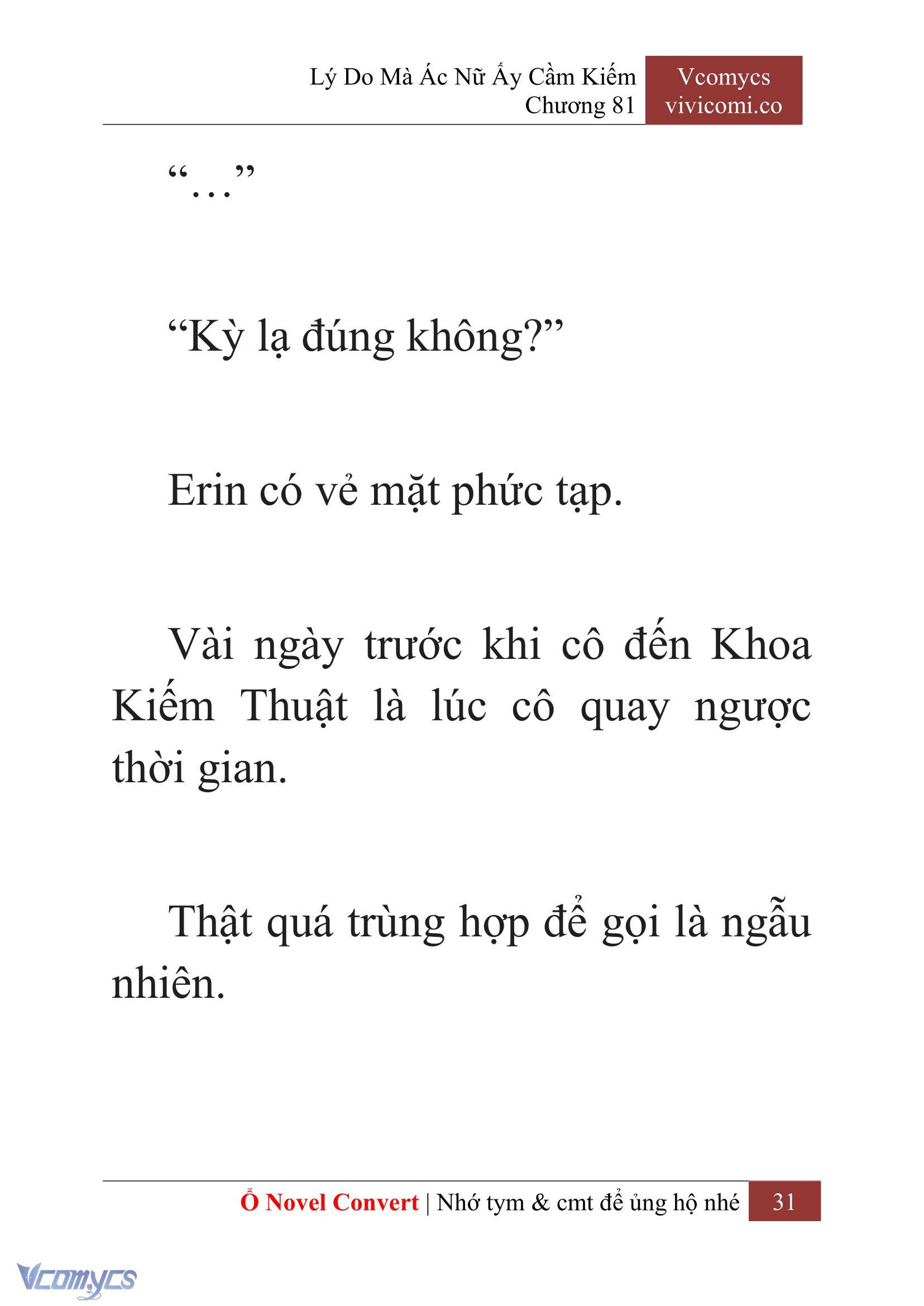 [Novel] Lý Do Mà Ác Nữ Ấy Cầm Kiếm Chap 81 - Next Chap 82