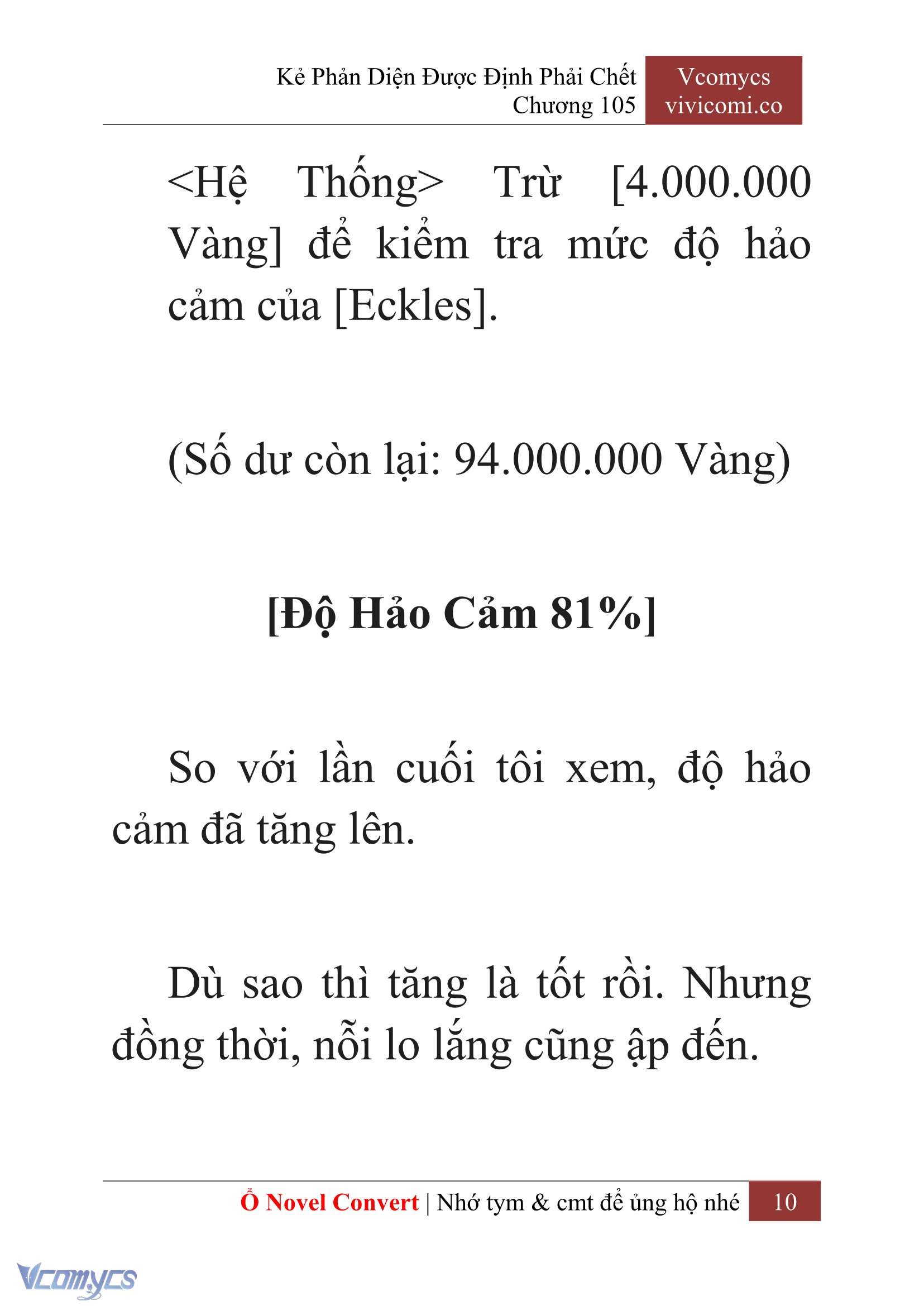 [Novel] Kẻ Phản Diện Được Định Phải Chết Chap 105 - Next Chap 106