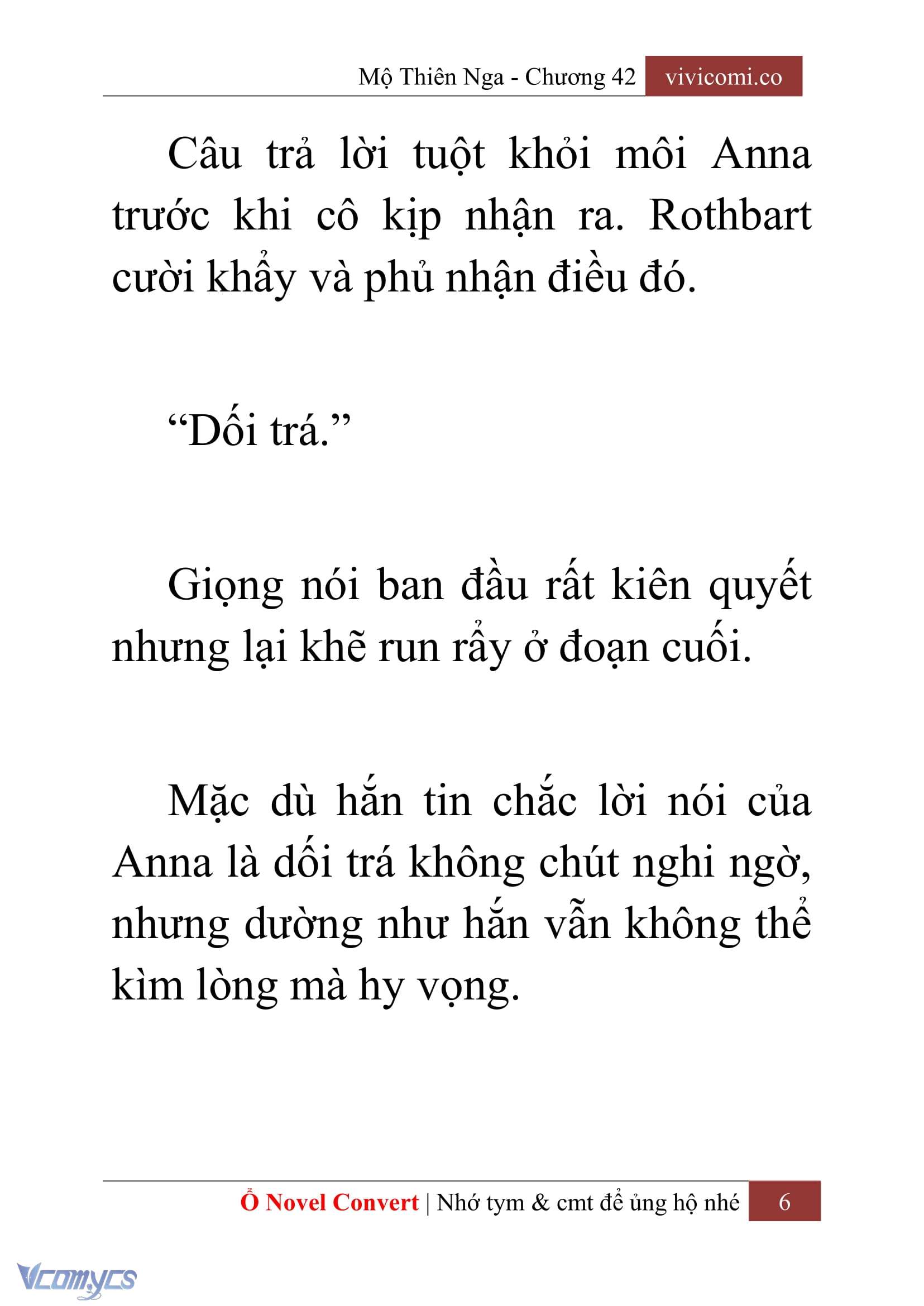 [Novel] Mộ Thiên Nga Chap 42 - Trang 2