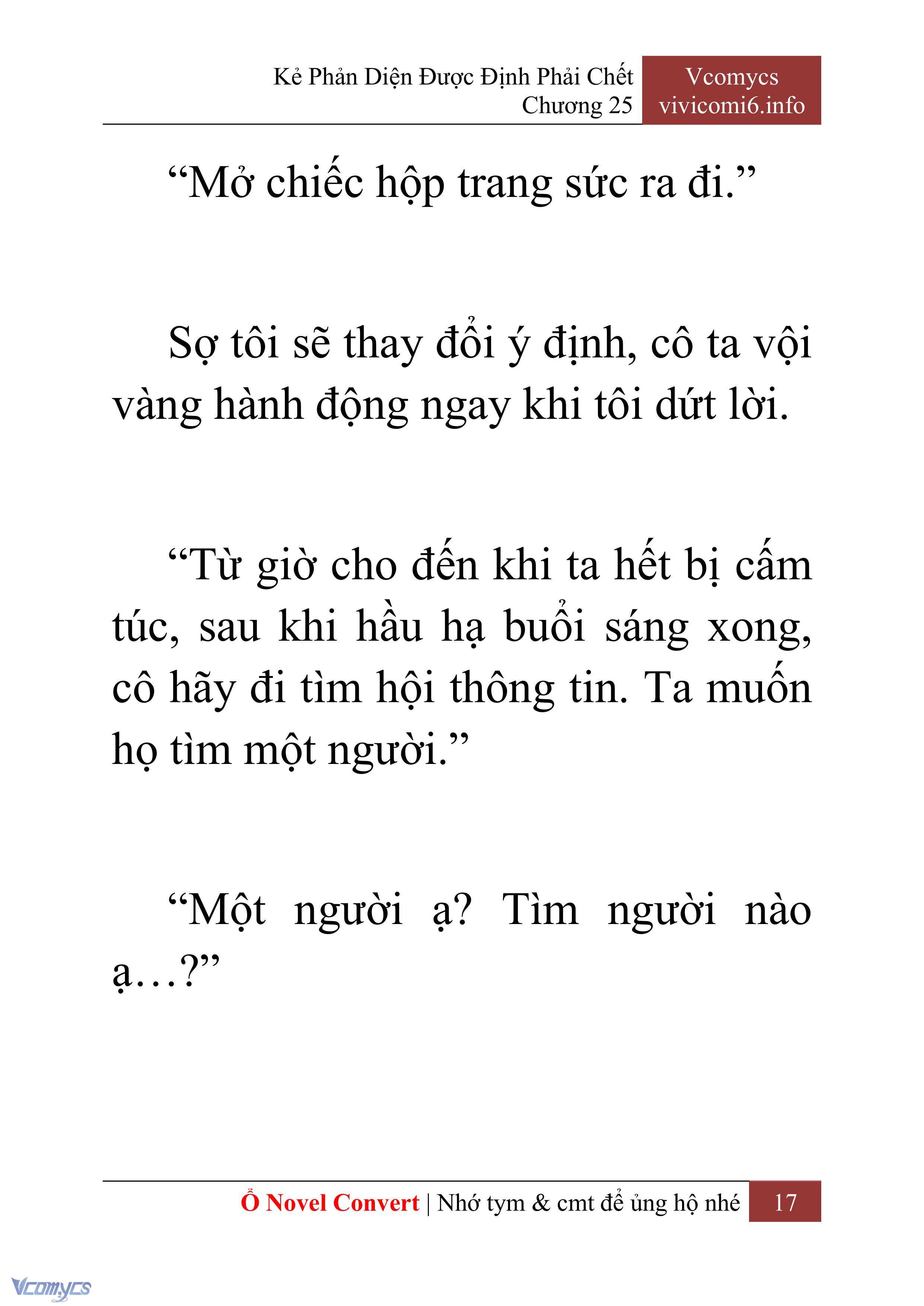 [Novel] Kẻ Phản Diện Được Định Phải Chết Chap 25 - Trang 2