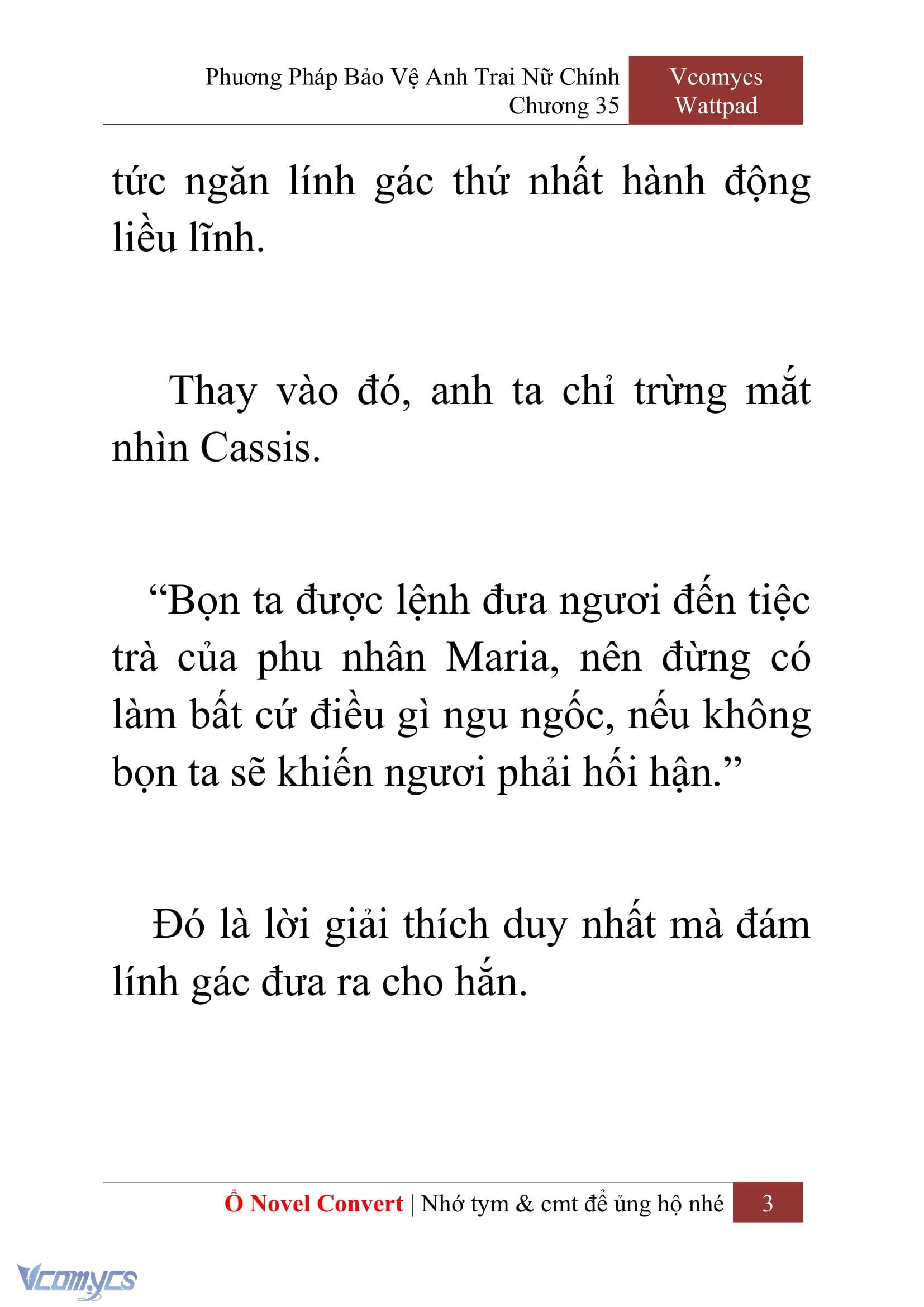 [Novel] Phương Pháp Bảo Vệ Anh Trai Nữ Chính Chap 35 - Trang 2