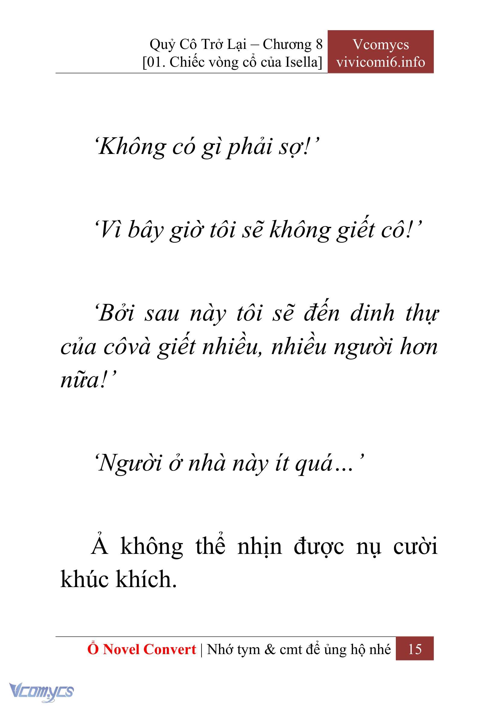 [Novel] Quý Cô Trở Lại Chap 8 - Trang 2