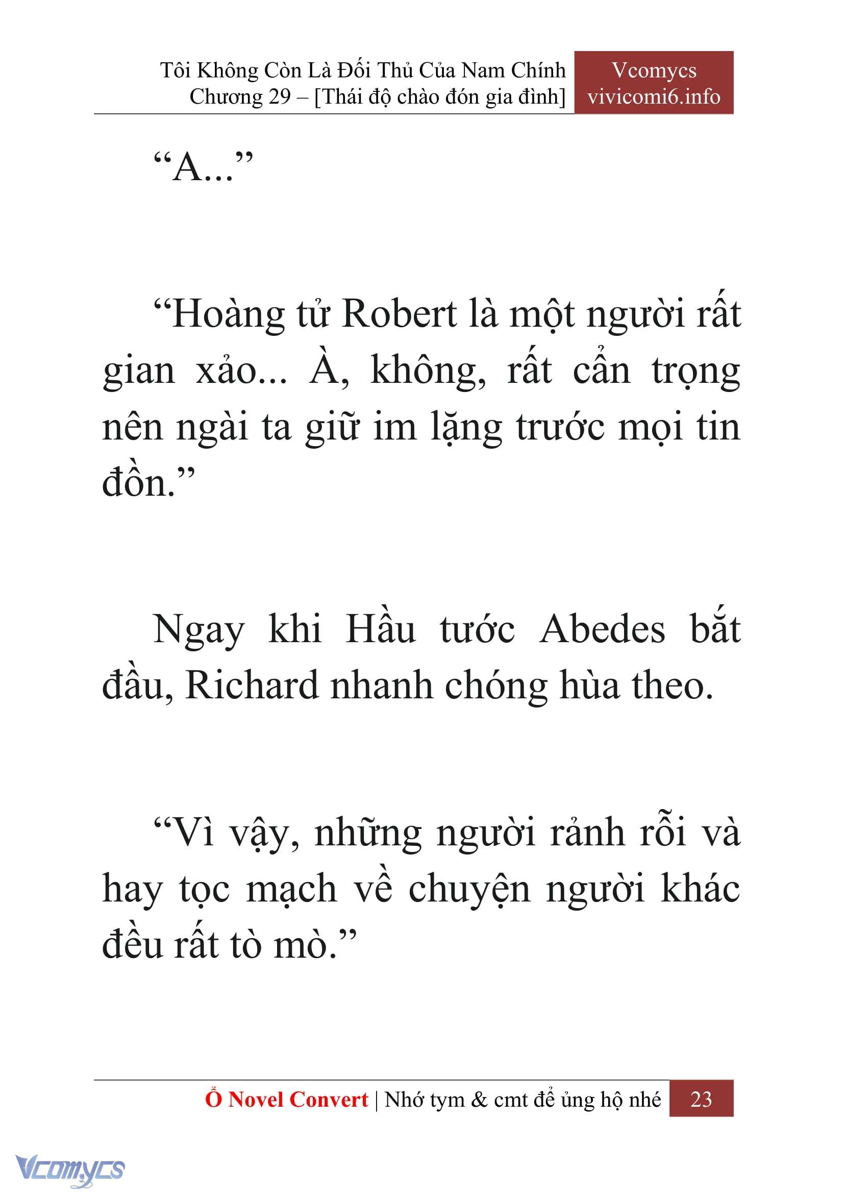 [Novel] Tôi Không Còn Là Đối Thủ Của Nam Chính Chap 29 - Trang 2