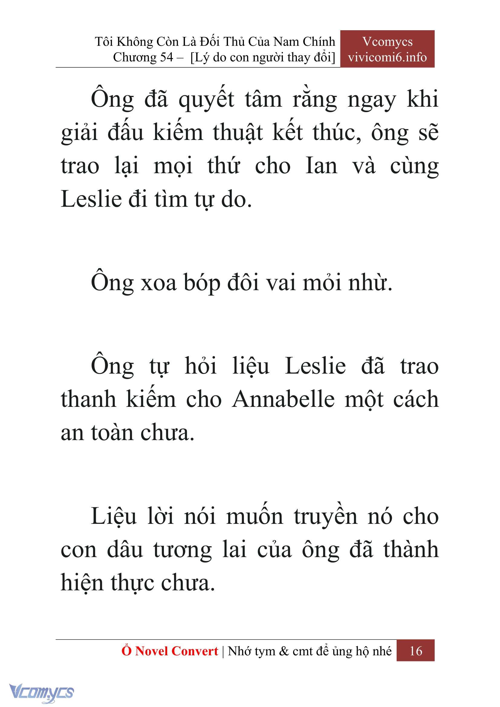 [Novel] Tôi Không Còn Là Đối Thủ Của Nam Chính Chap 54 - Trang 2