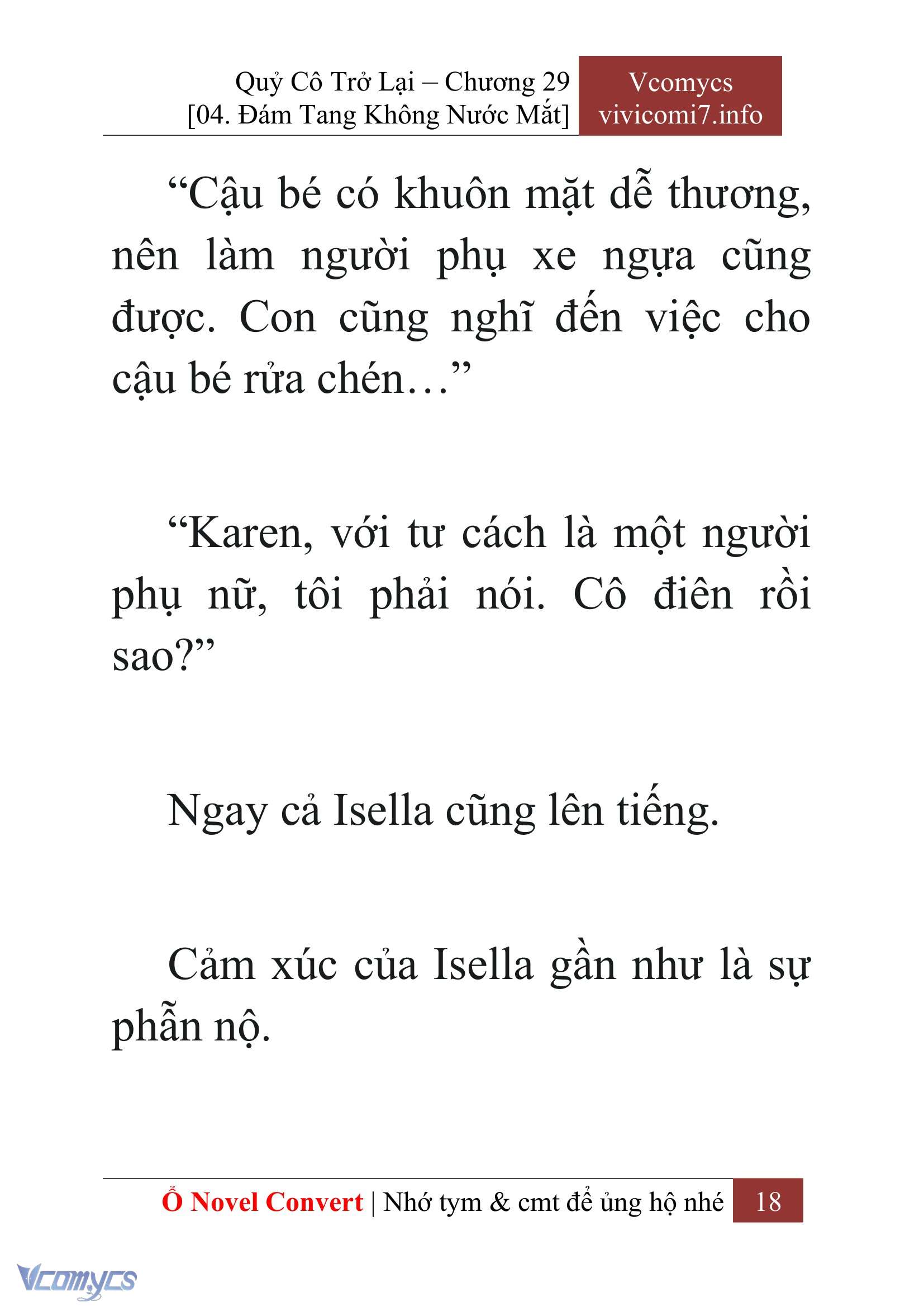 [Novel] Quý Cô Trở Lại Chap 29 - Trang 2