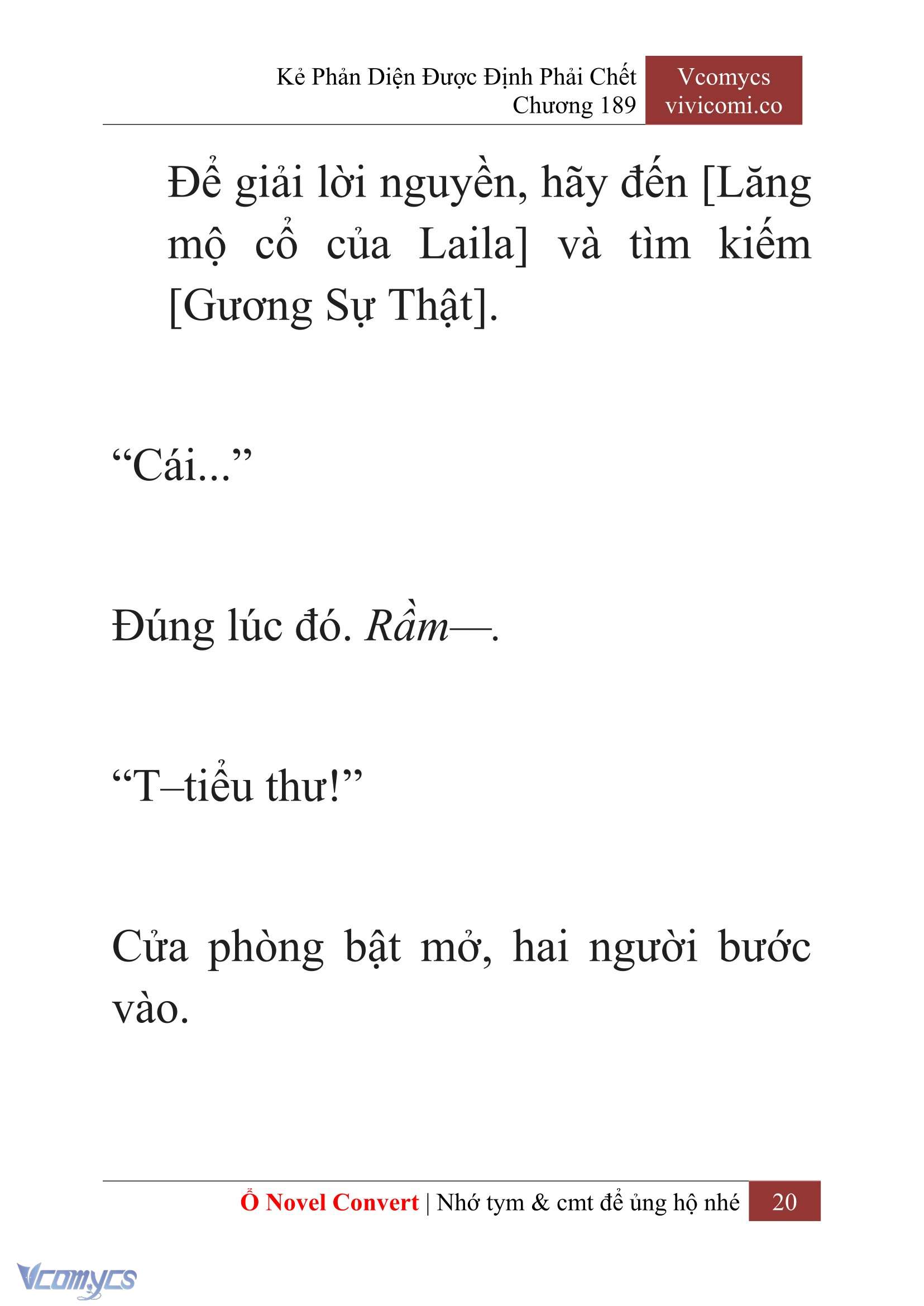 [Novel] Kẻ Phản Diện Được Định Phải Chết Chap 189 - Trang 2