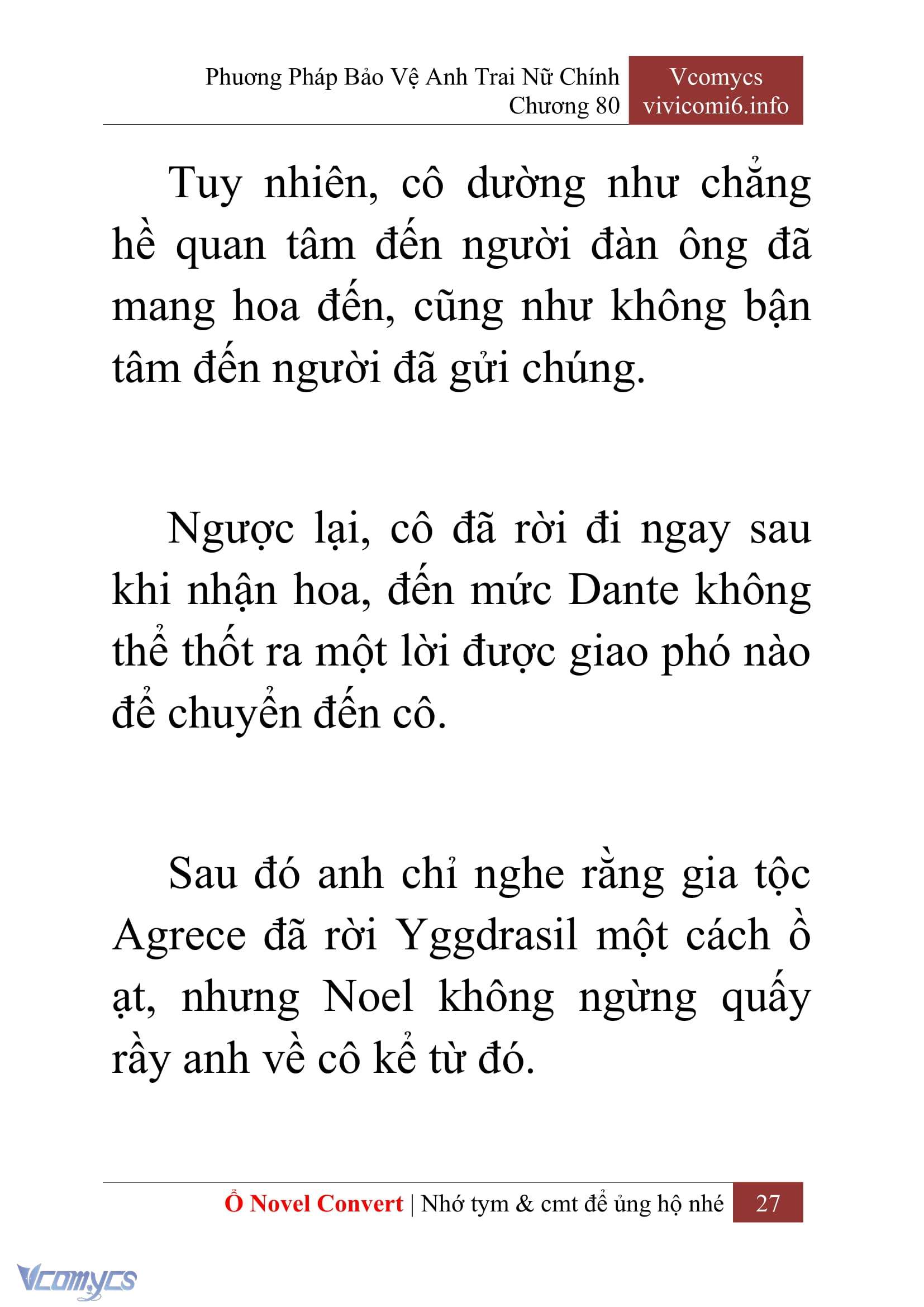 [Novel] Phương Pháp Bảo Vệ Anh Trai Nữ Chính Chap 80 - Trang 2