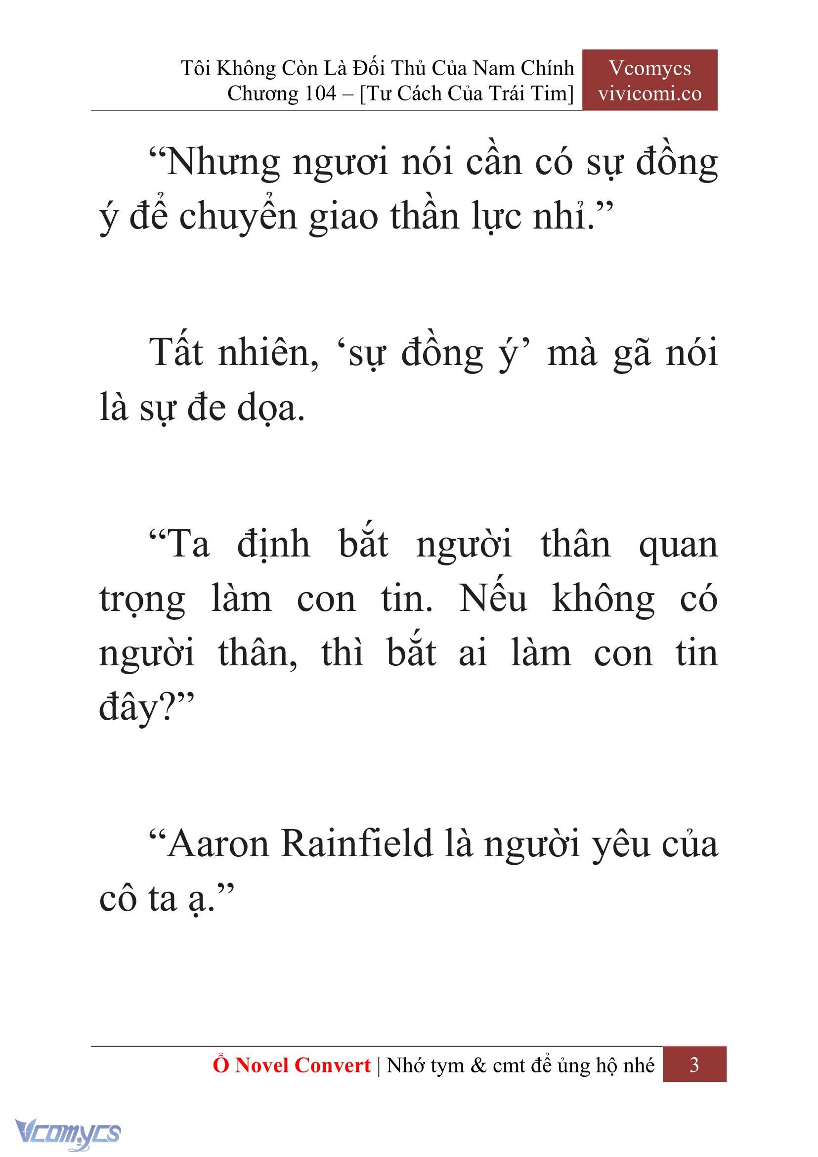 [Novel] Tôi Không Còn Là Đối Thủ Của Nam Chính Chap 104 - Trang 2