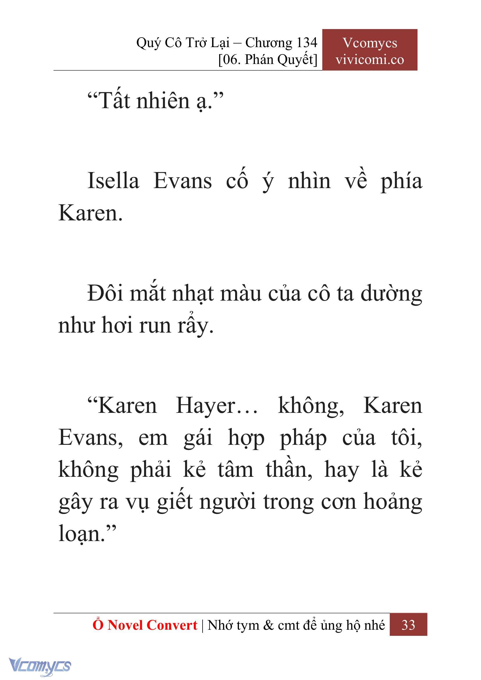 [Novel] Quý Cô Trở Lại Chap 134 - Trang 2