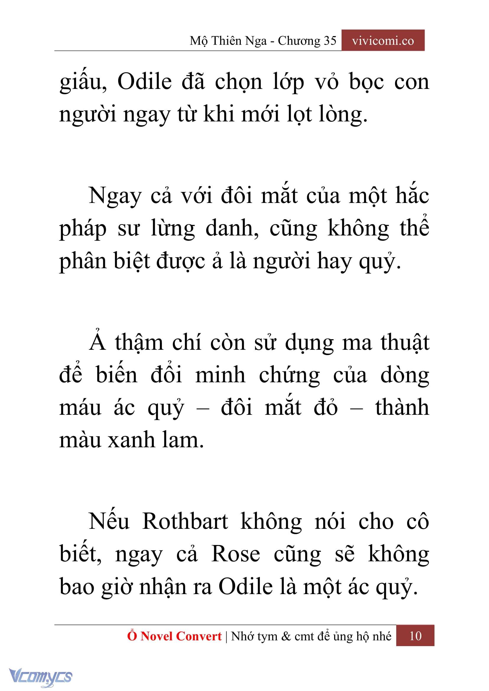 [Novel] Mộ Thiên Nga Chap 35 - Next Chap 36