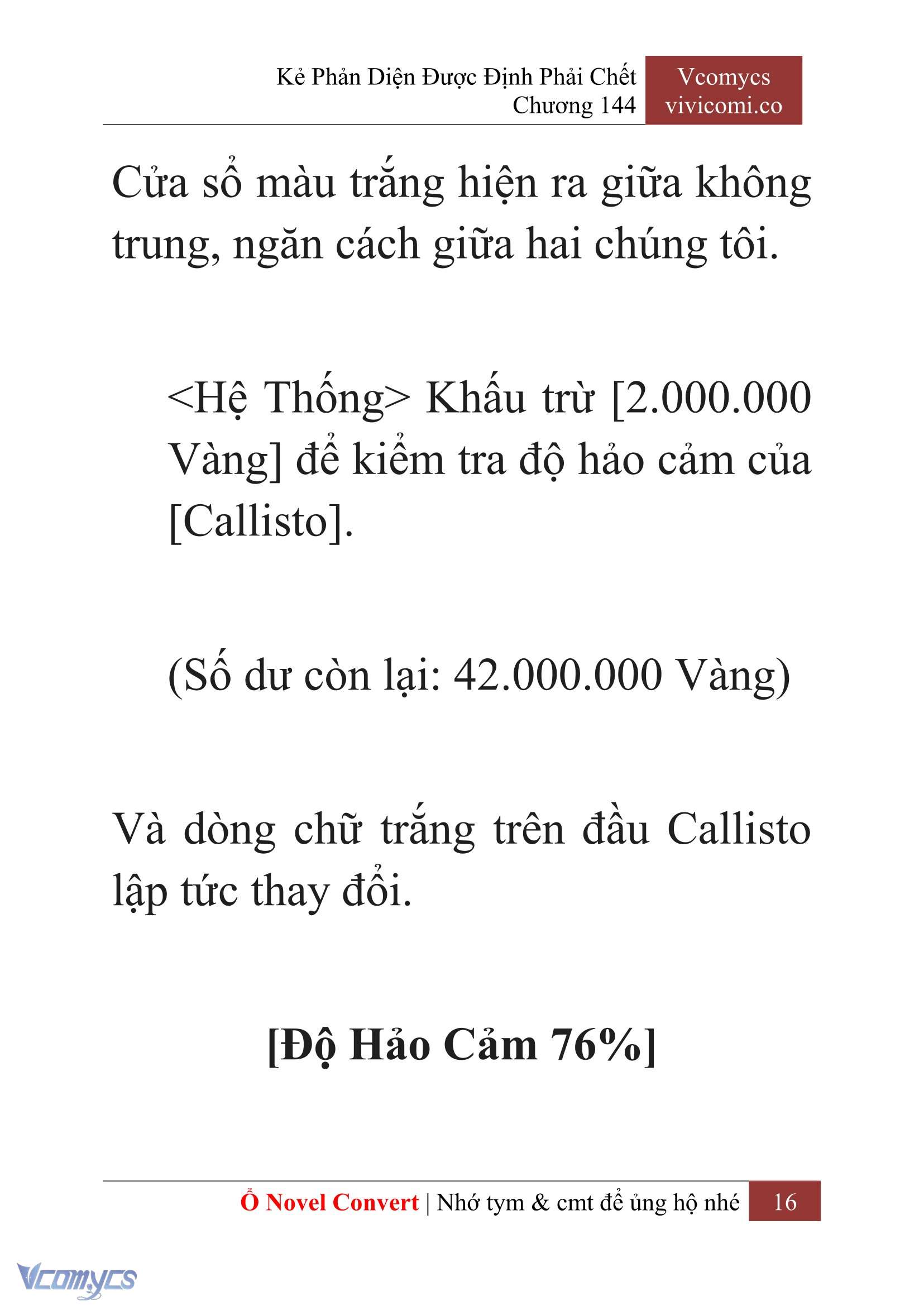 [Novel] Kẻ Phản Diện Được Định Phải Chết Chap 144 - Trang 2