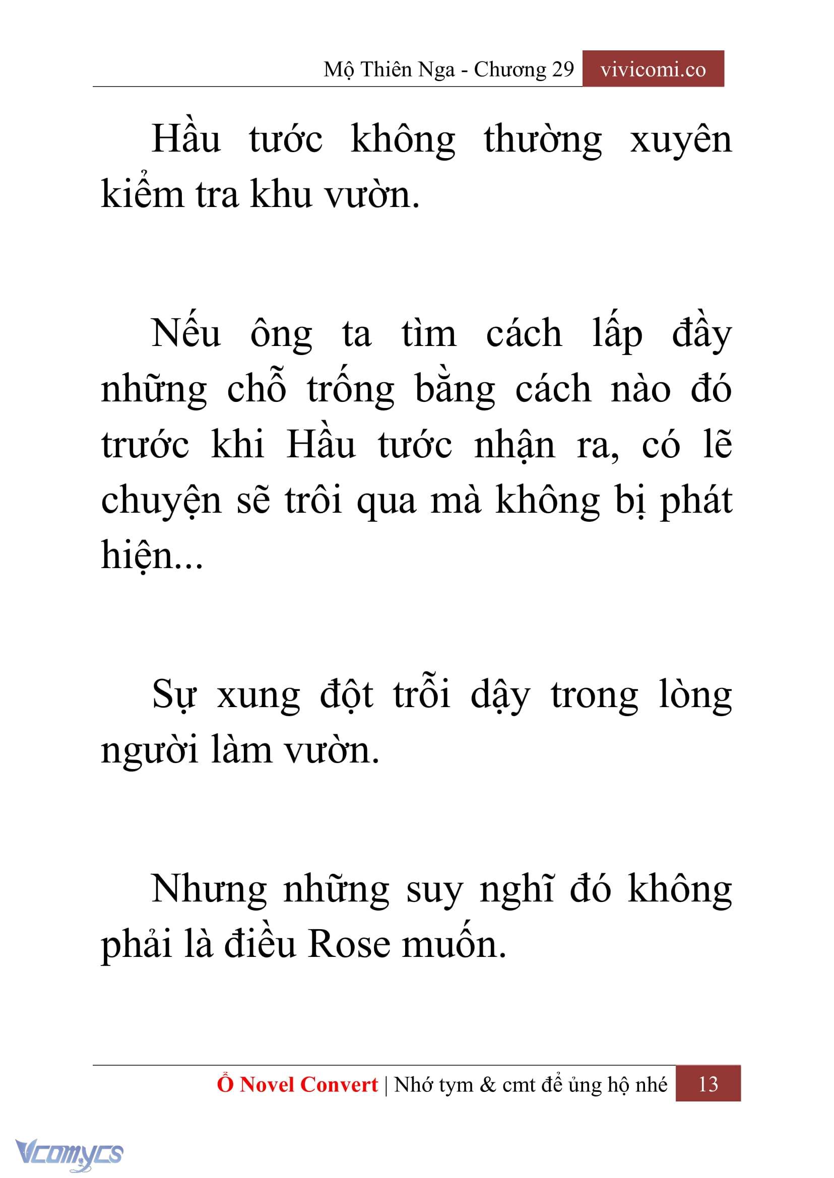 [Novel] Mộ Thiên Nga Chap 29 - Next Chap 30