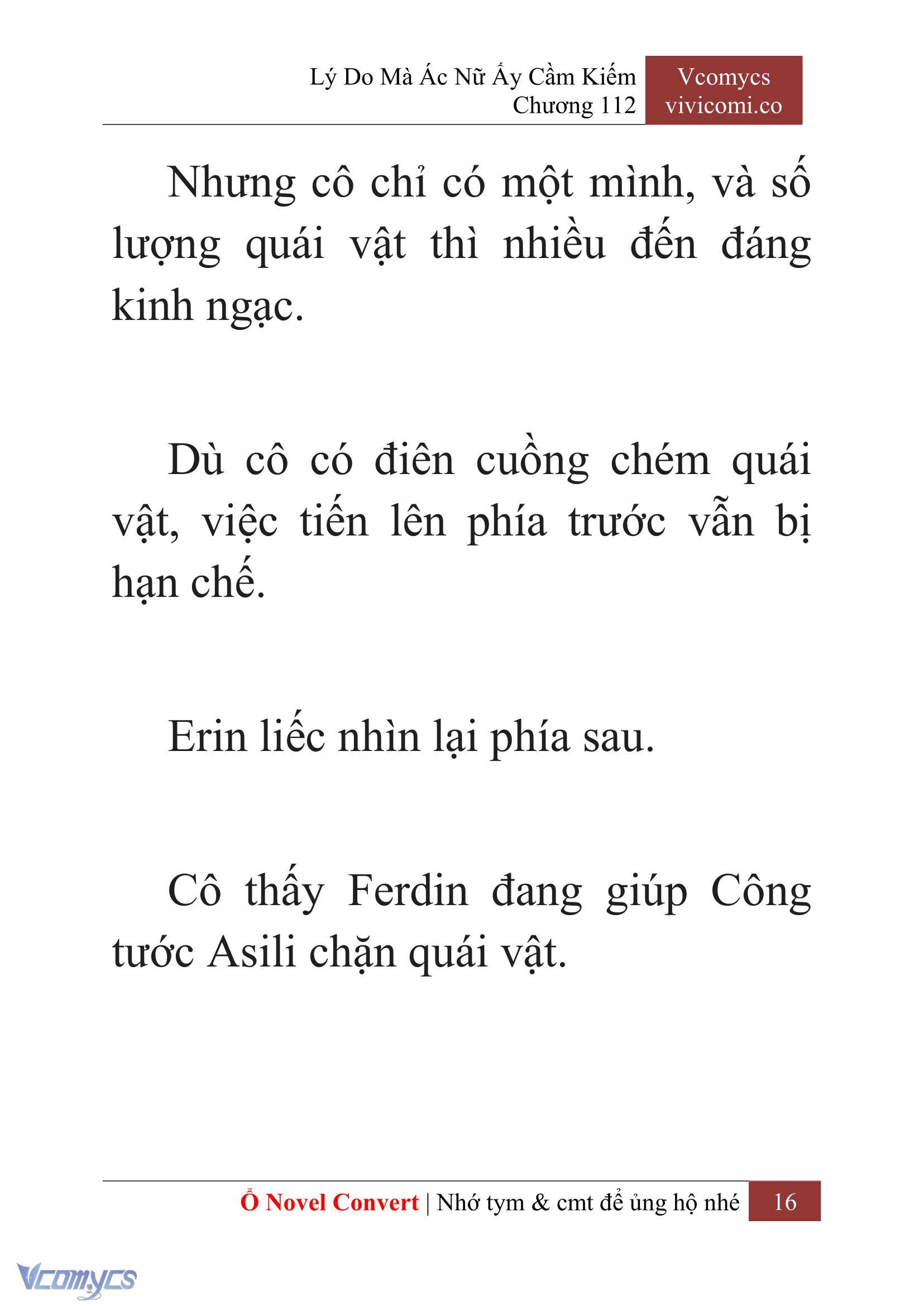 [Novel] Lý Do Mà Ác Nữ Ấy Cầm Kiếm Chap 112 - Trang 2