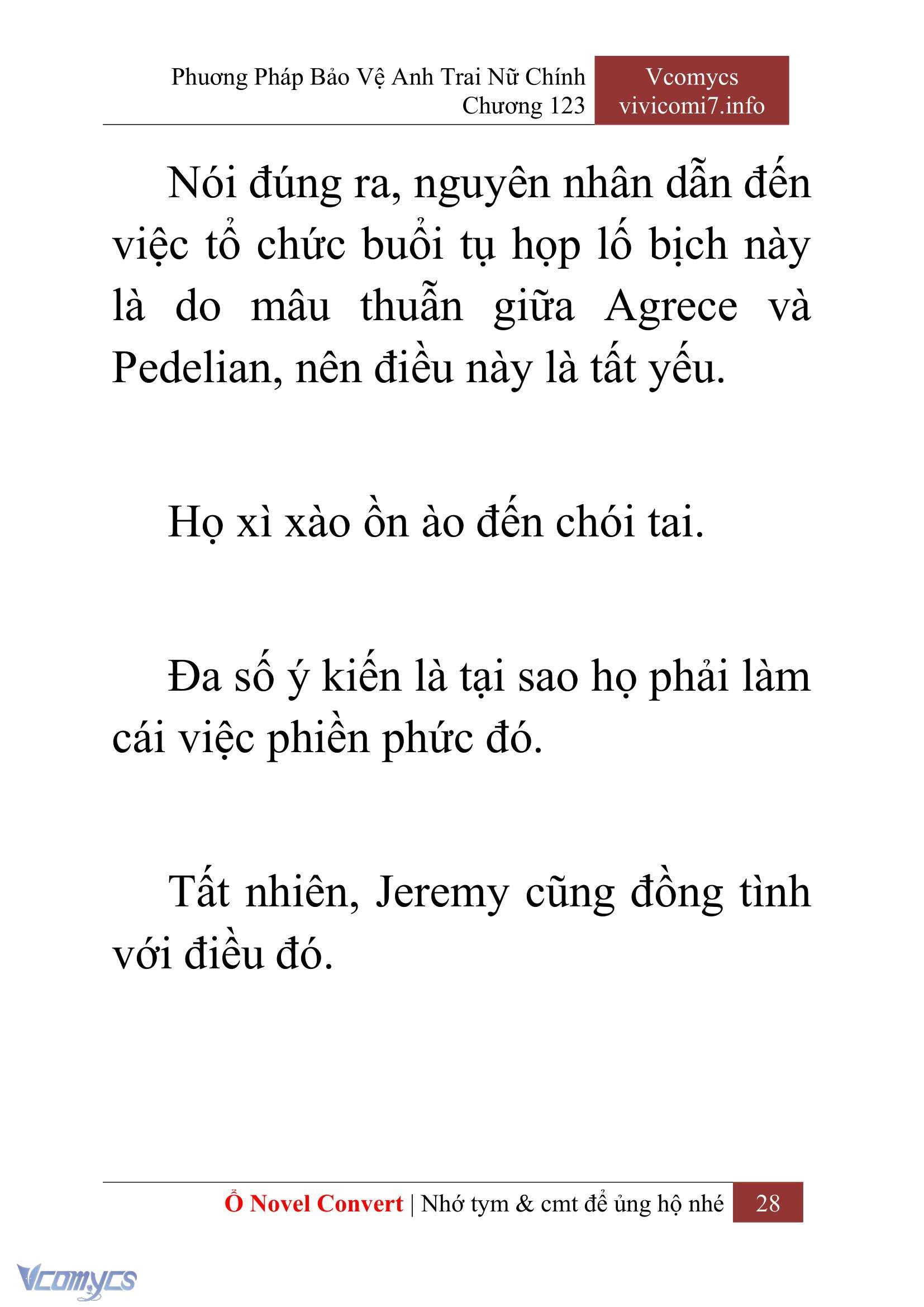 [Novel] Phương Pháp Bảo Vệ Anh Trai Nữ Chính Chap 123 - Trang 2