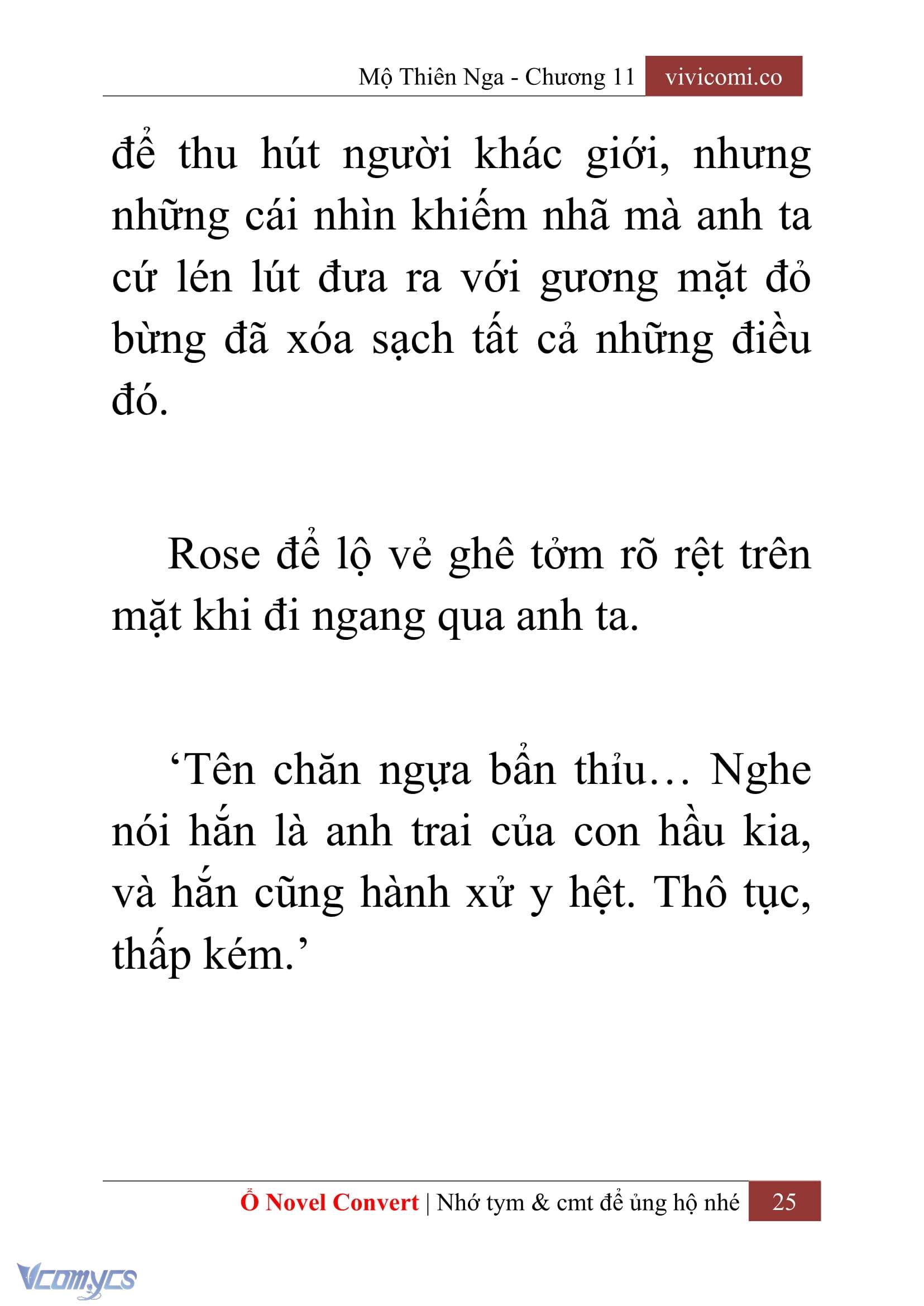 [Novel] Mộ Thiên Nga Chap 11 - Trang 2