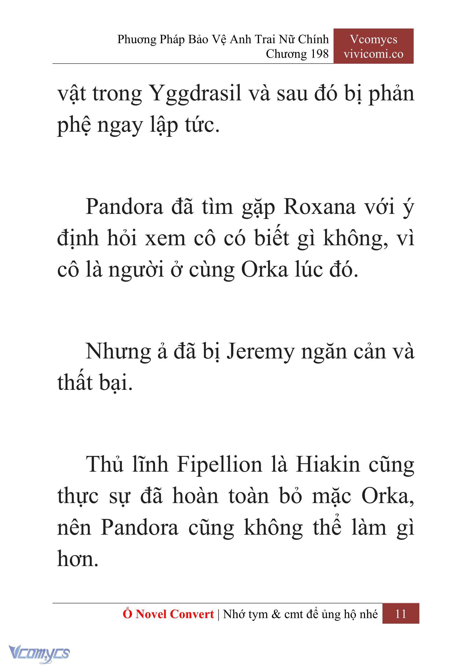 [Novel] Phương Pháp Bảo Vệ Anh Trai Nữ Chính Chap 198 - Trang 2